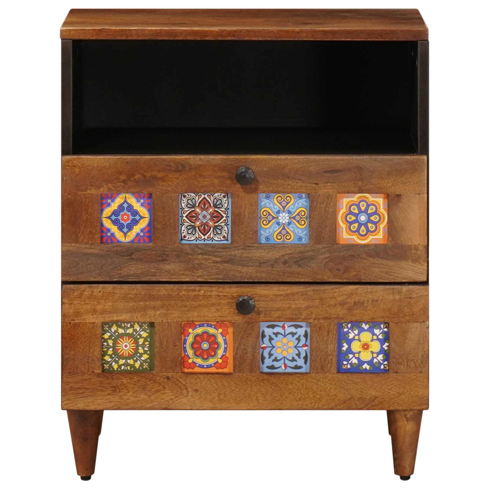 Šalia lovos spintelė Ruda 50 x 33 x 62 cm Kietas mango medis