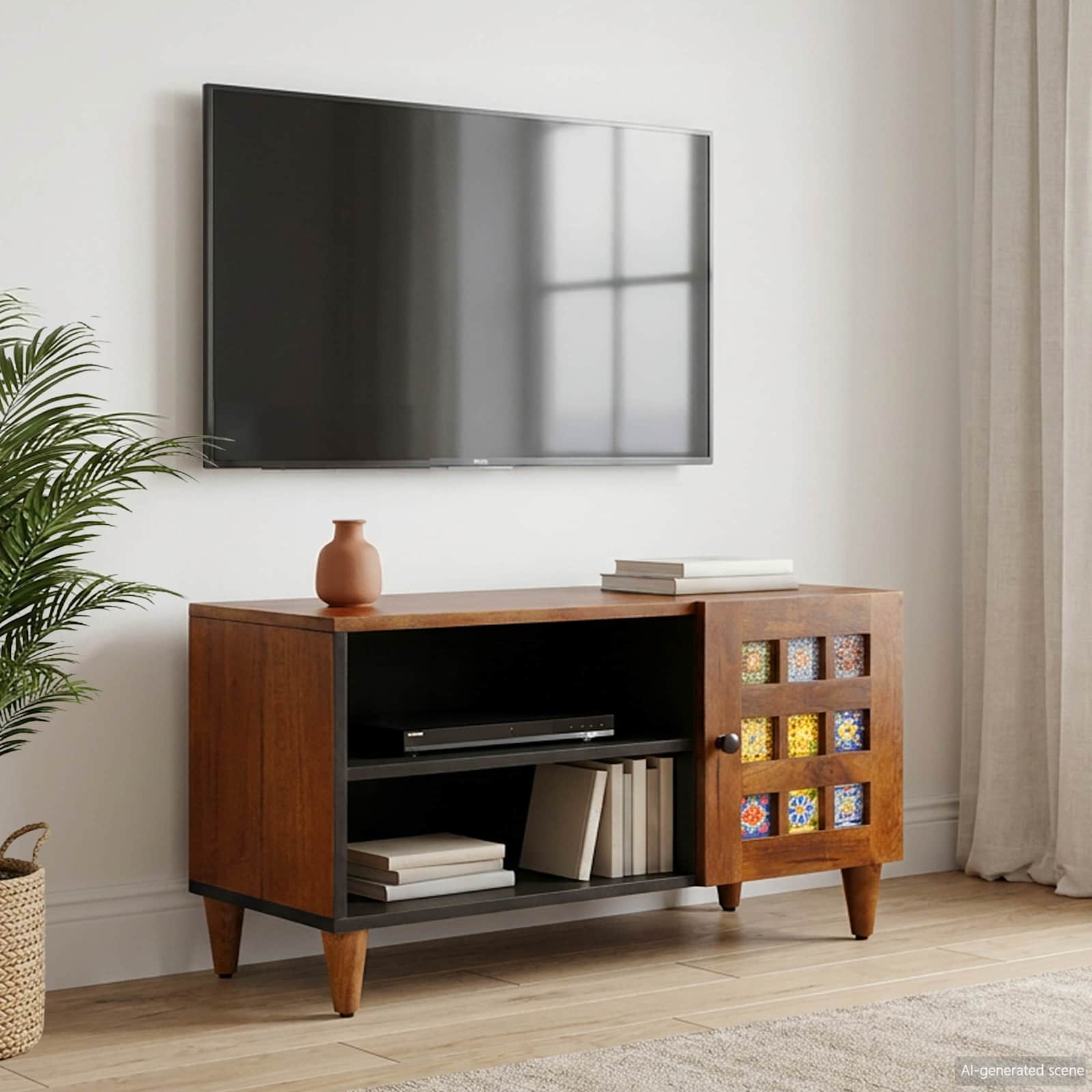 TV Cabinet Walnut 80 x 31.5 x 46 cm