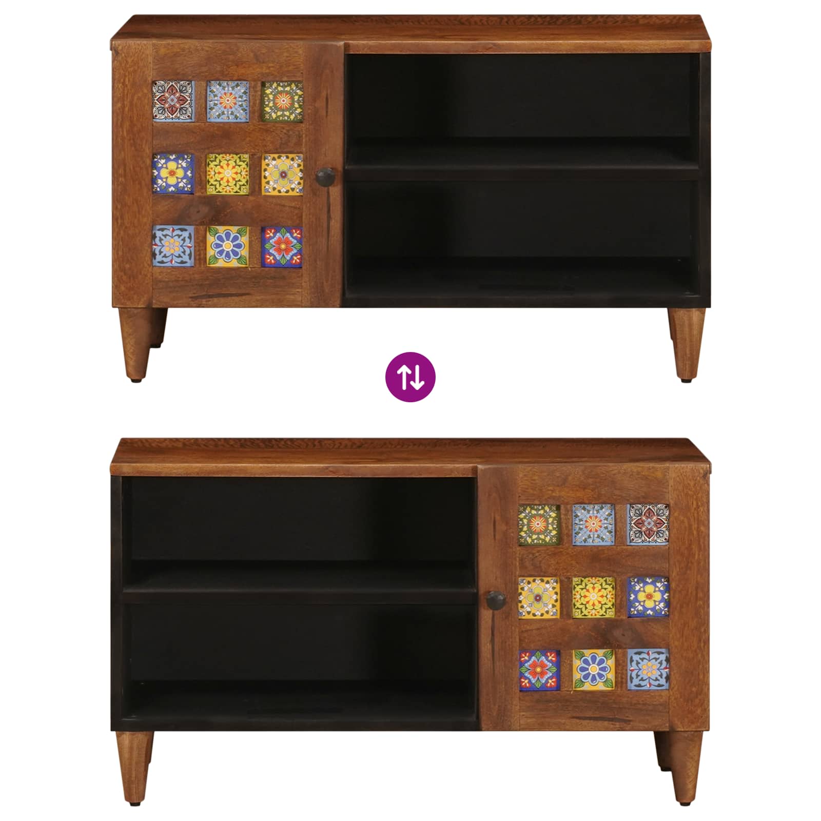 TV Cabinet Walnut 80 x 31.5 x 46 cm