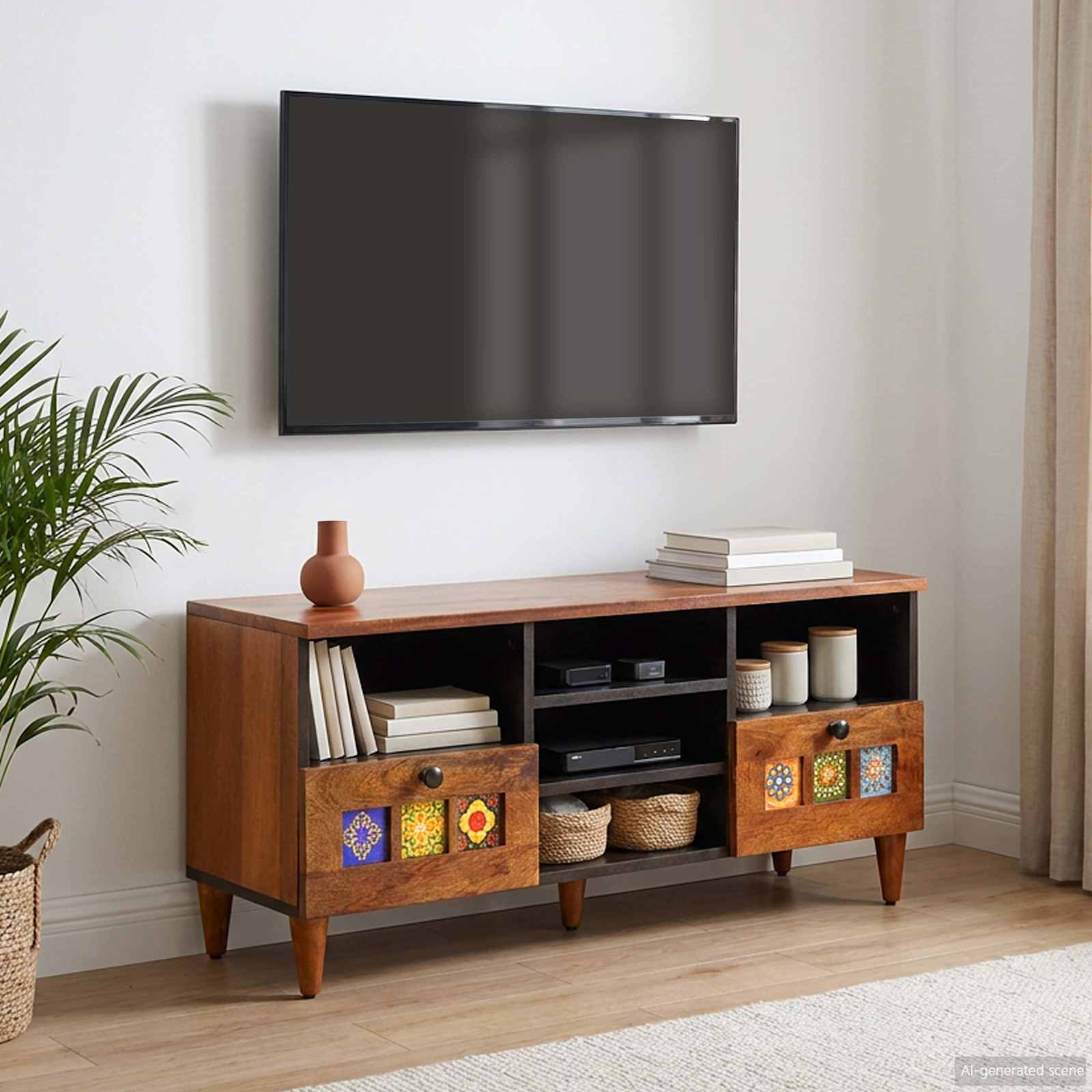 TV skapītis valriekstkoka 100 x 33,5 x 46 cm