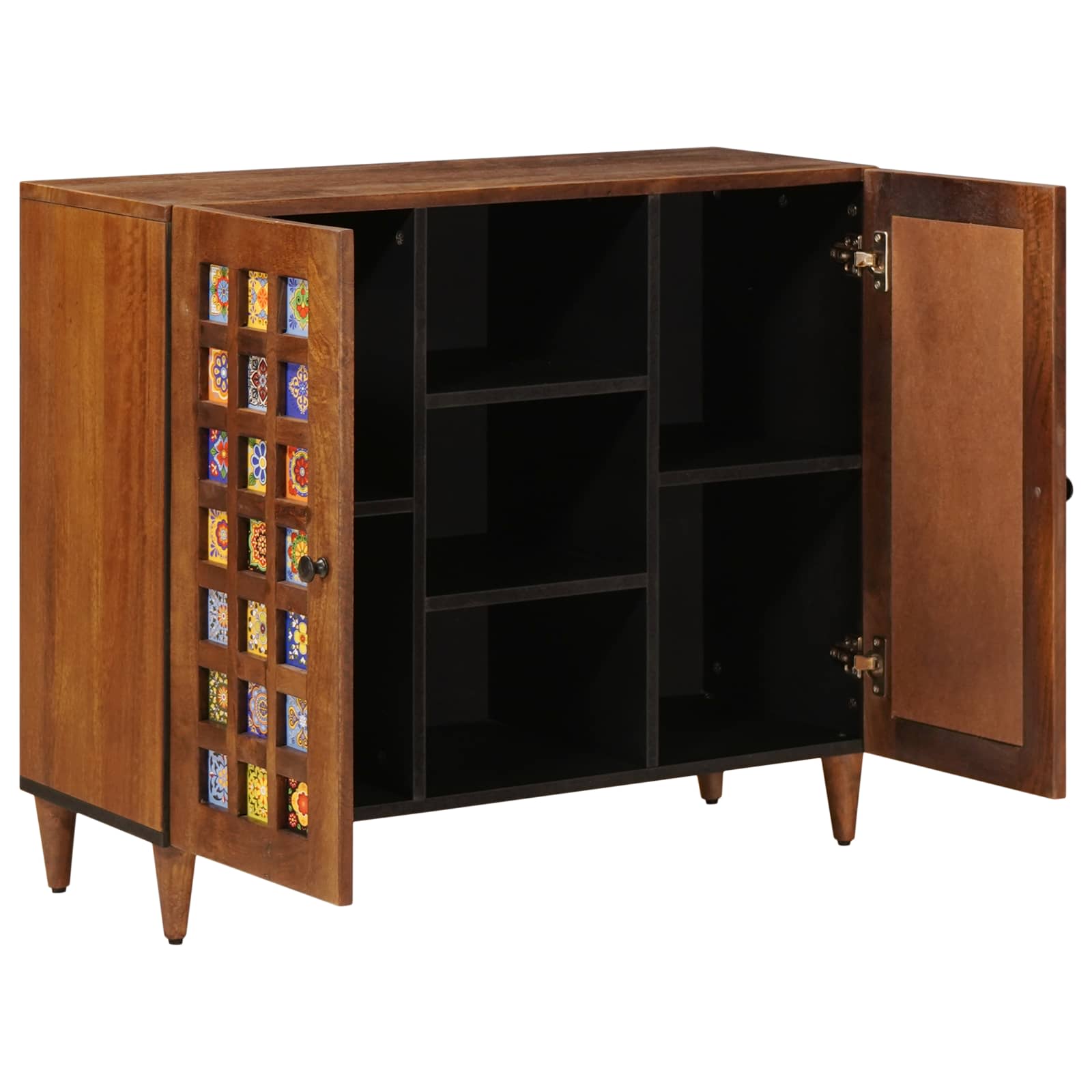 Console table with shelf walnut 90 x 33.5 x 75 cm