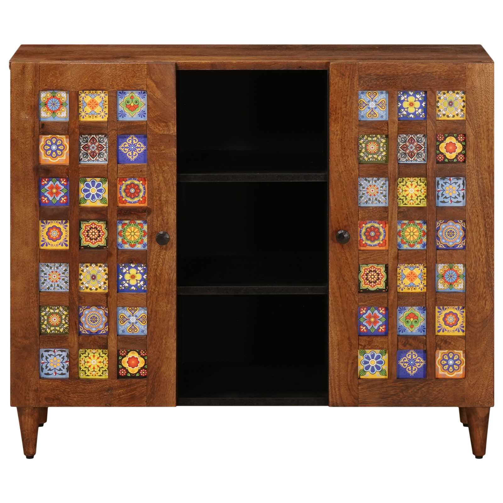 Console table with shelf walnut 90 x 33.5 x 75 cm