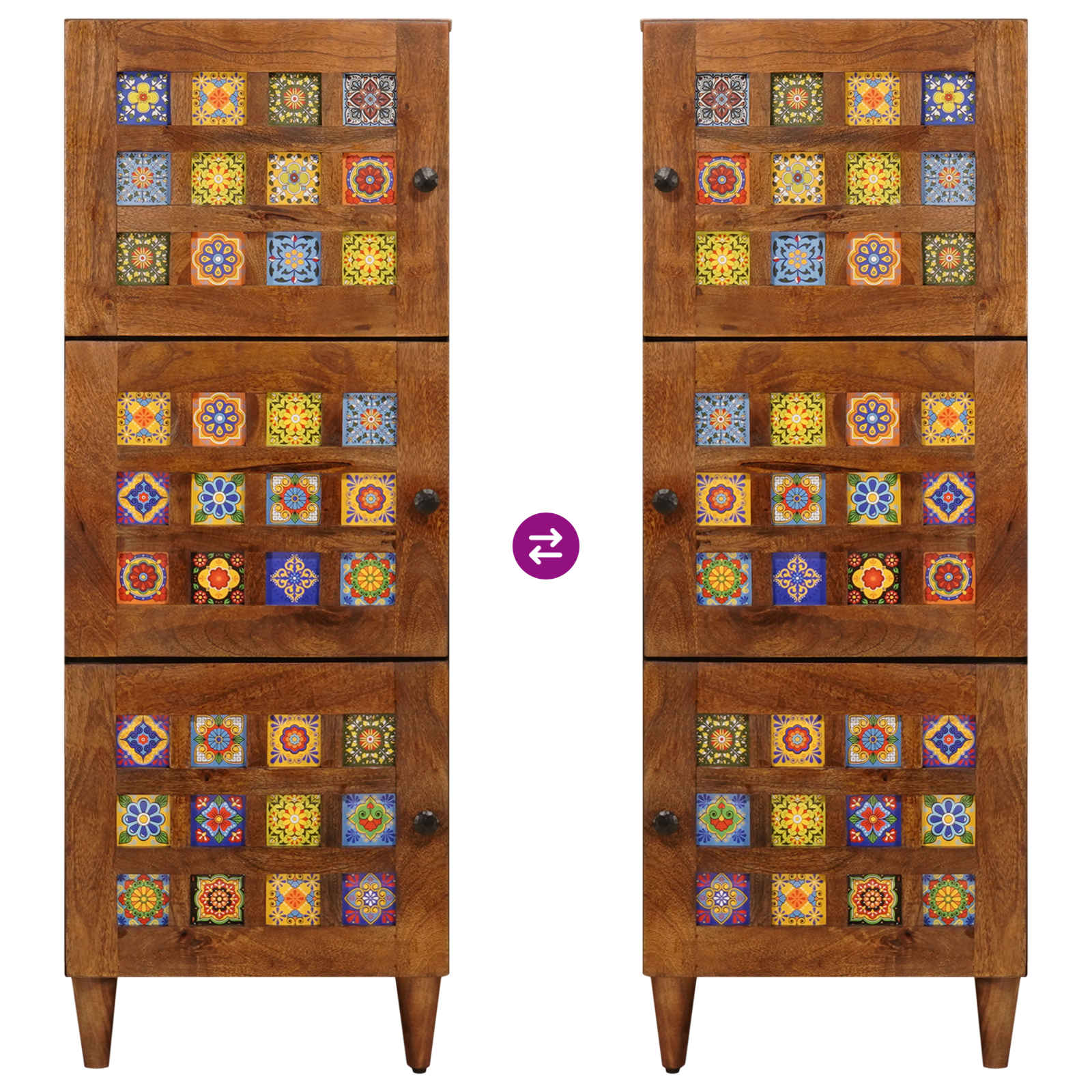Highboard walnut 40 x 33.5 x 110 cm