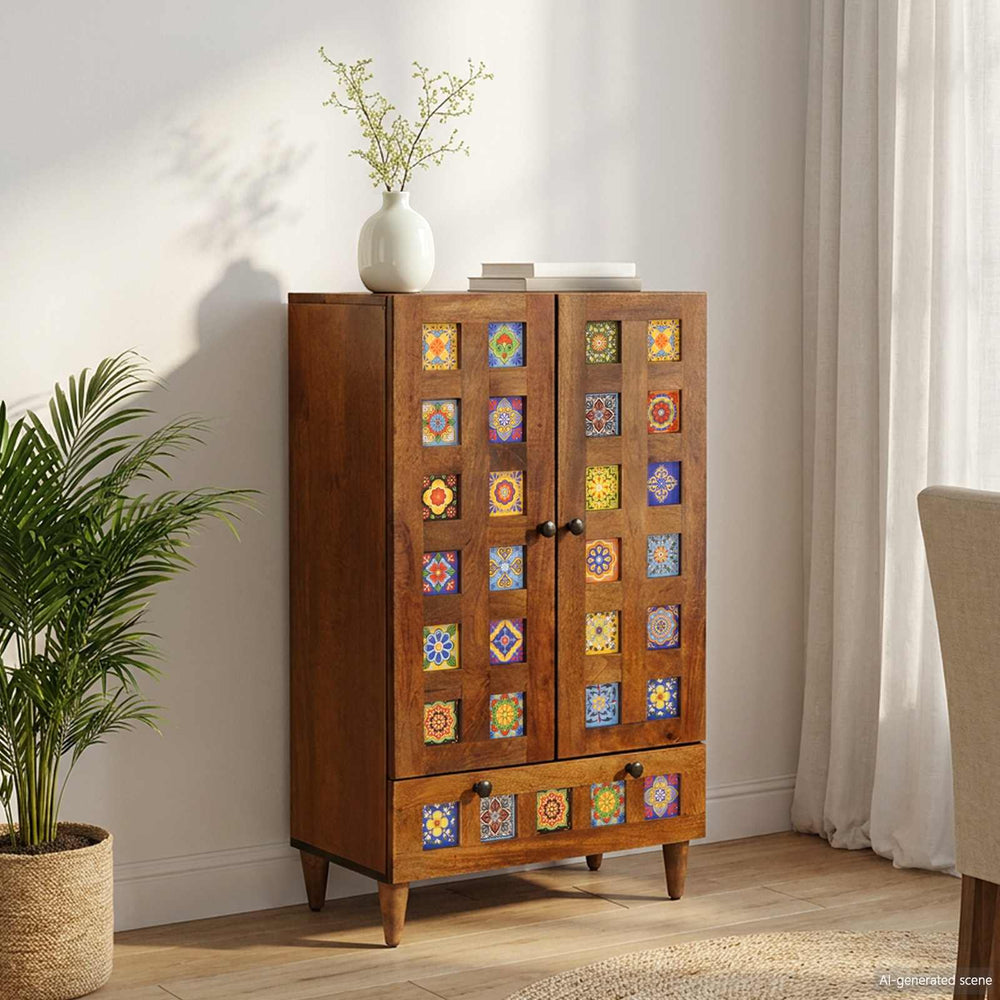 Highboard walnut 60 x 33.5 x 100 cm