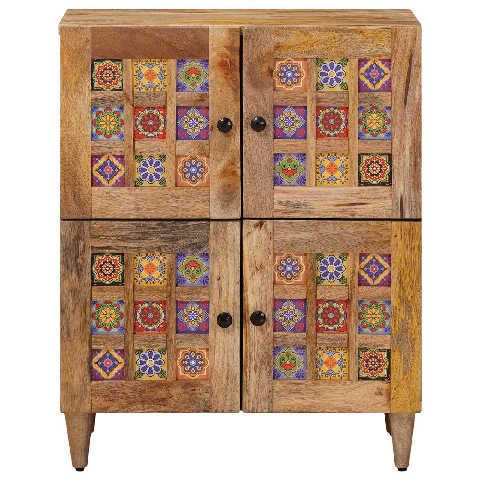Kabalas su saugykla Natūrali 60 x 33 x 75 cm Kietas mango medis