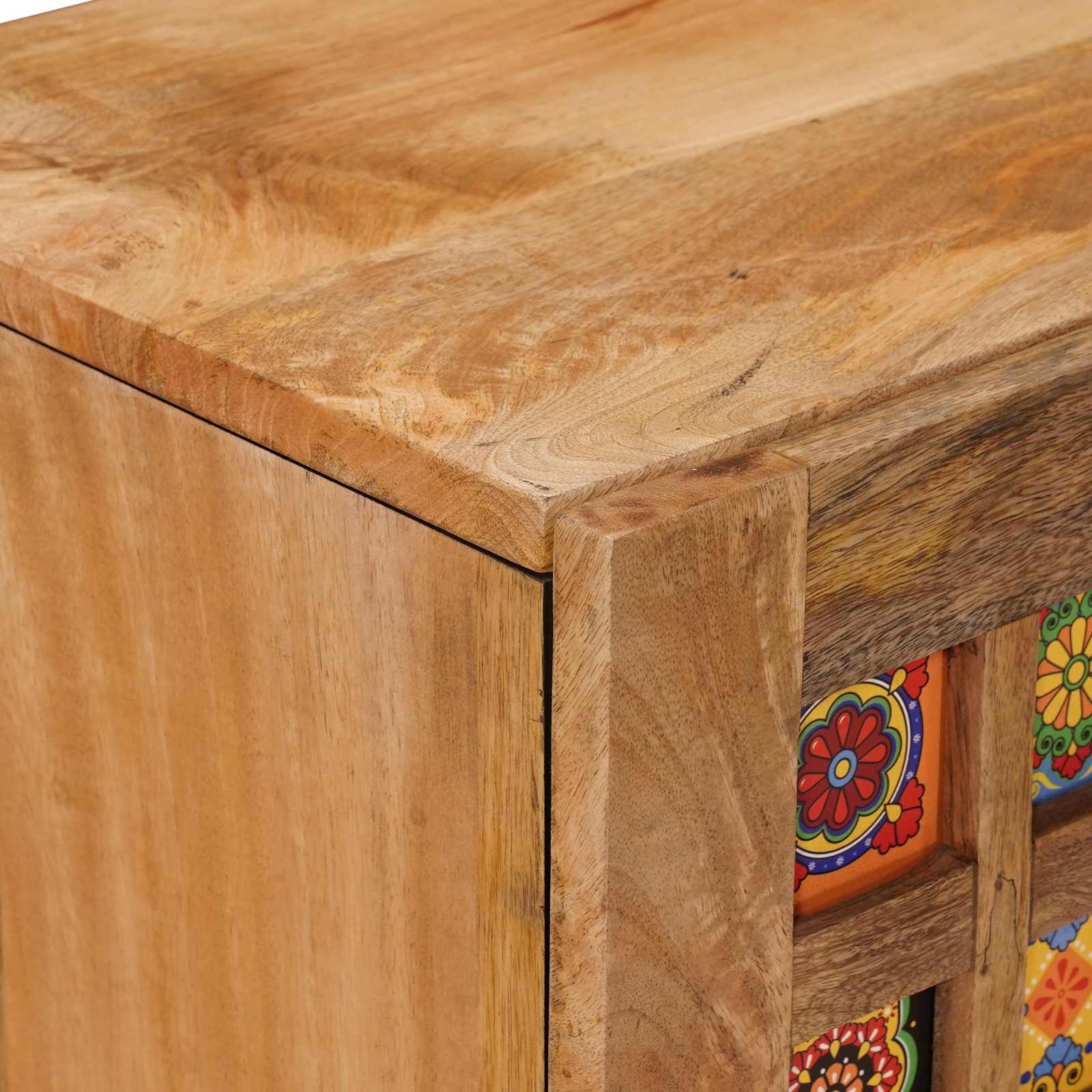 Console Table Natural 90 x 33.5 x 75 cm Solid Mango Wood