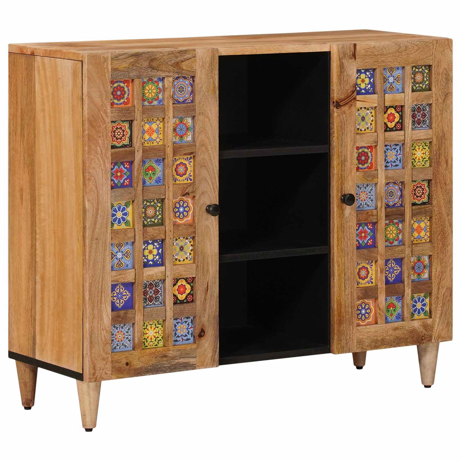 Console Table Natural 90 x 33.5 x 75 cm Solid Mango Wood