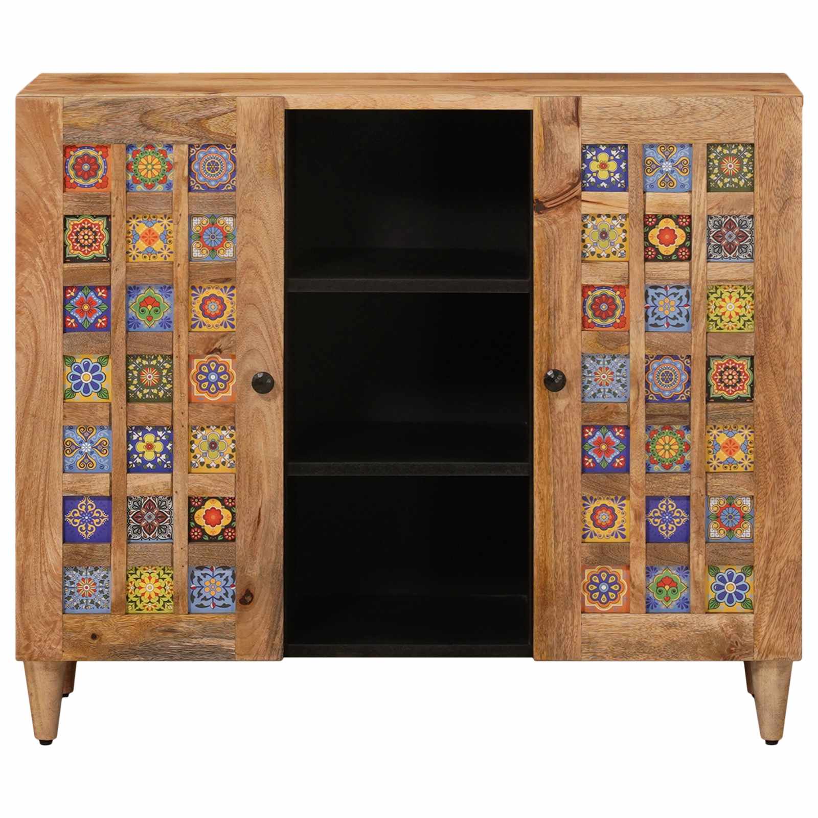 Console Table Natural 90 x 33.5 x 75 cm Solid Mango Wood