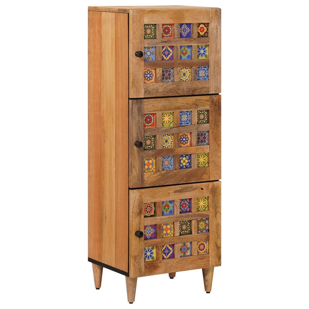 Tall Cabinet Natural 40 x 33 x 110 cm Solid Mango Wood