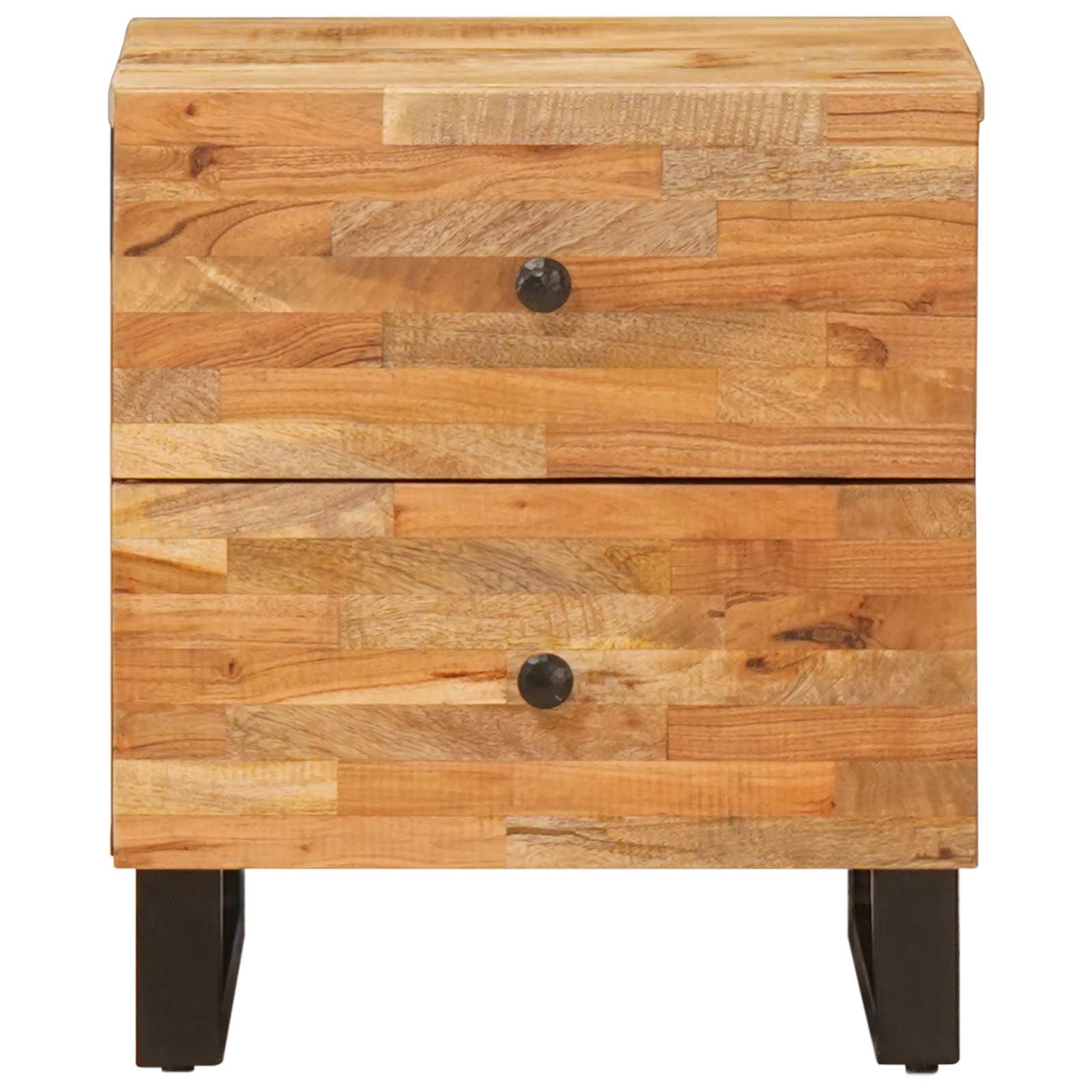 Šalia lovos spintelė su stalčių 2 pcs Ruda 40 x 33,5 x 46 cm