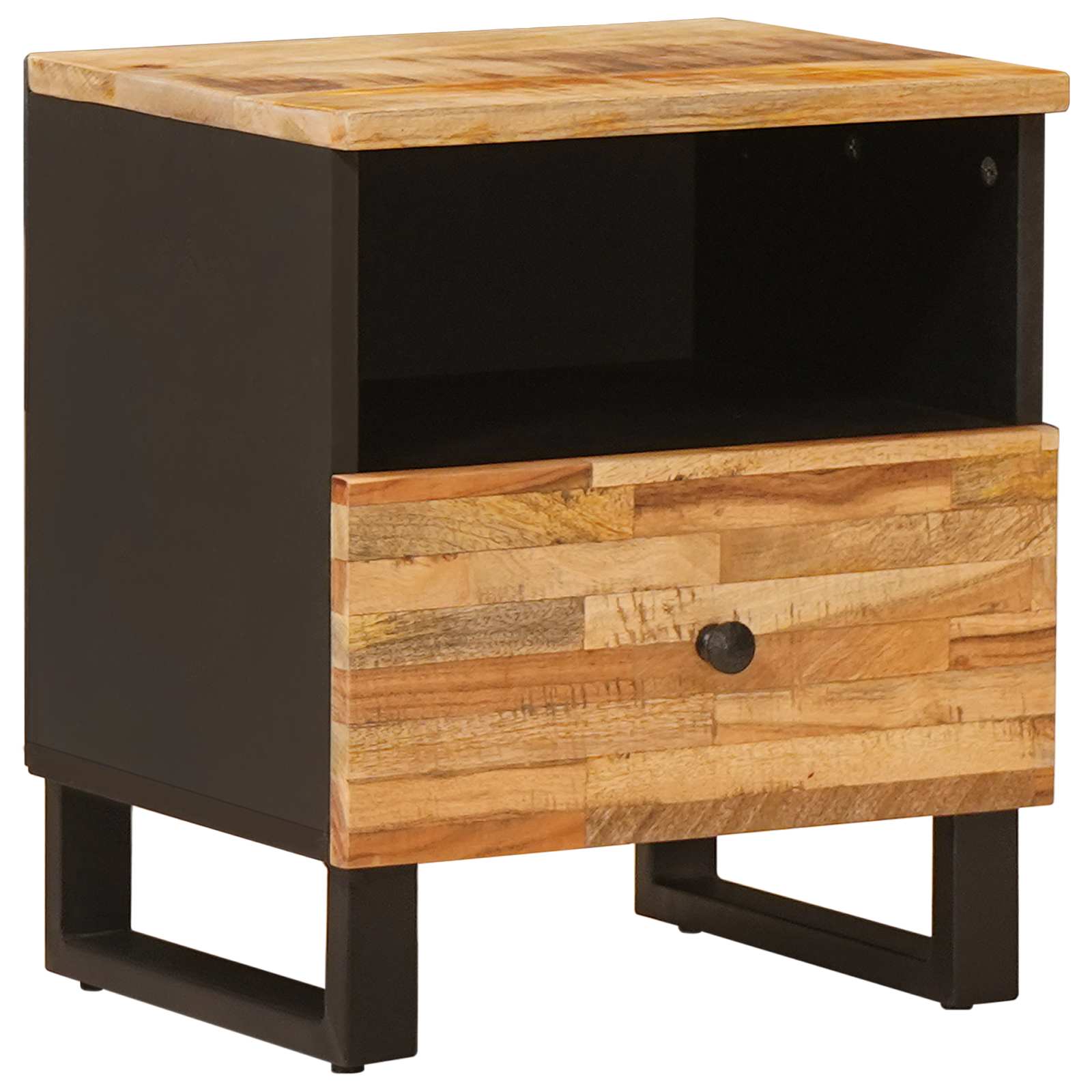 Lovos spintelė 2 pcs Ruda 40 x 33 x 46 cm Kietas mango medis