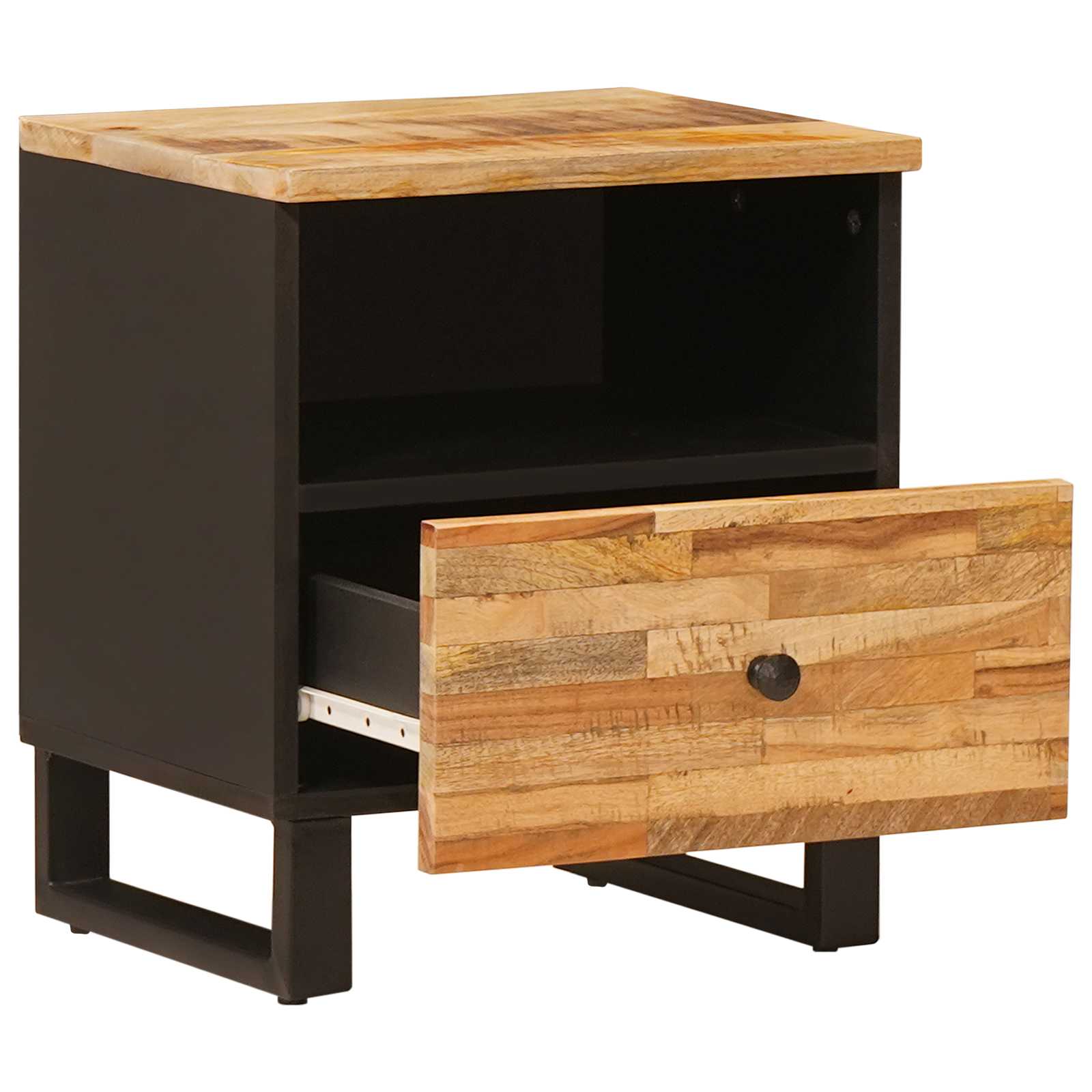 Lovos spintelė 2 pcs Ruda 40 x 33 x 46 cm Kietas mango medis