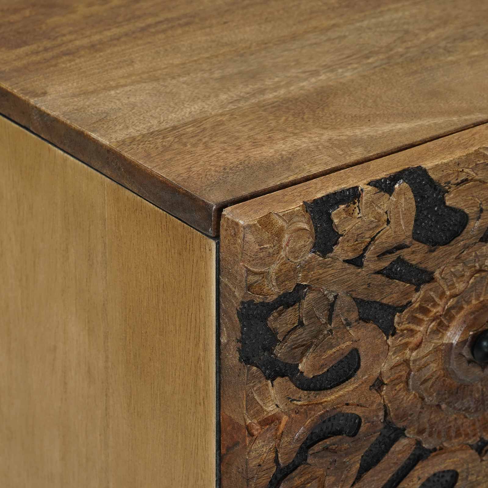 Uzglabāšanas kumode brūna 60 x 33,5 x 75 cm masīvs mango koks