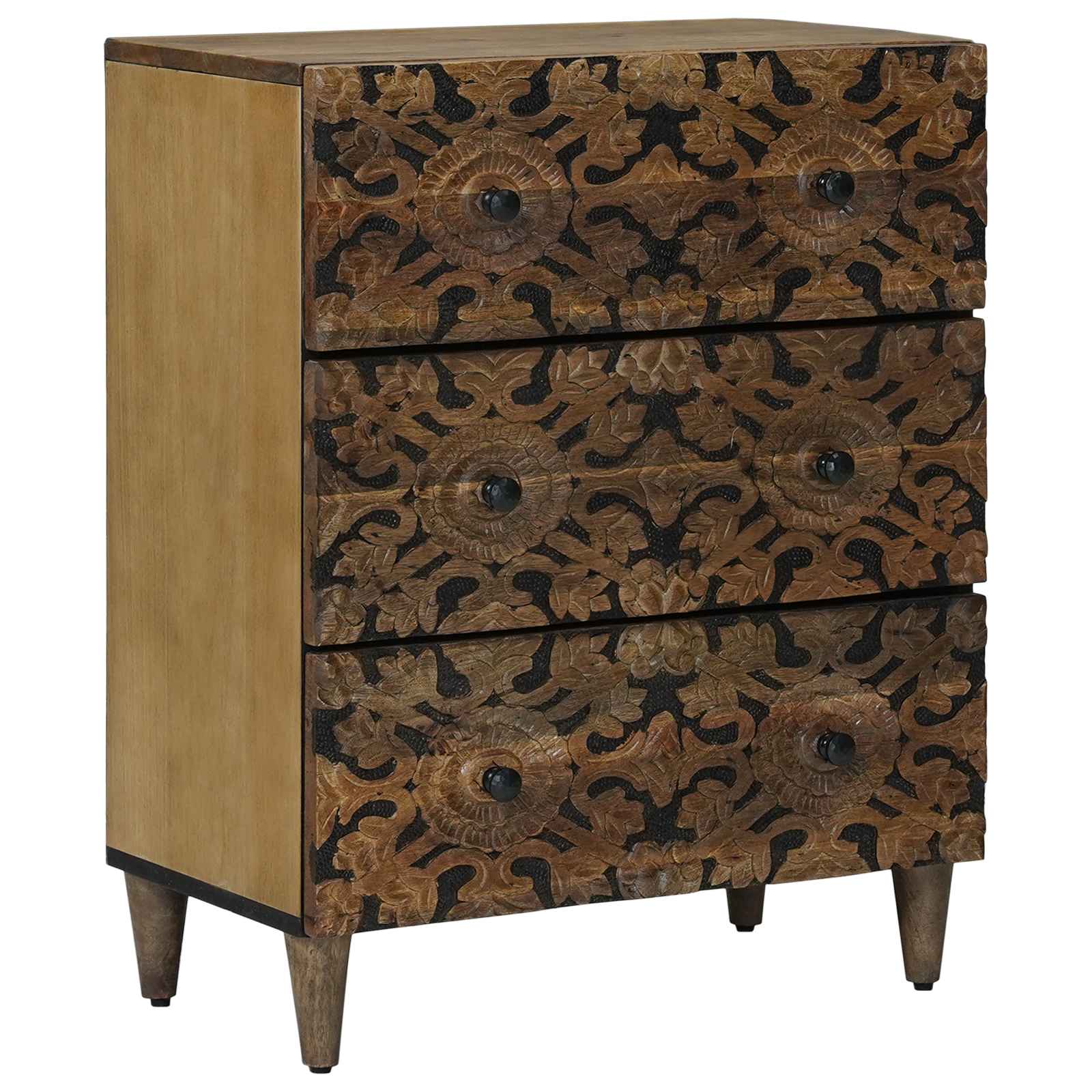 Uzglabāšanas kumode brūna 60 x 33,5 x 75 cm masīvs mango koks
