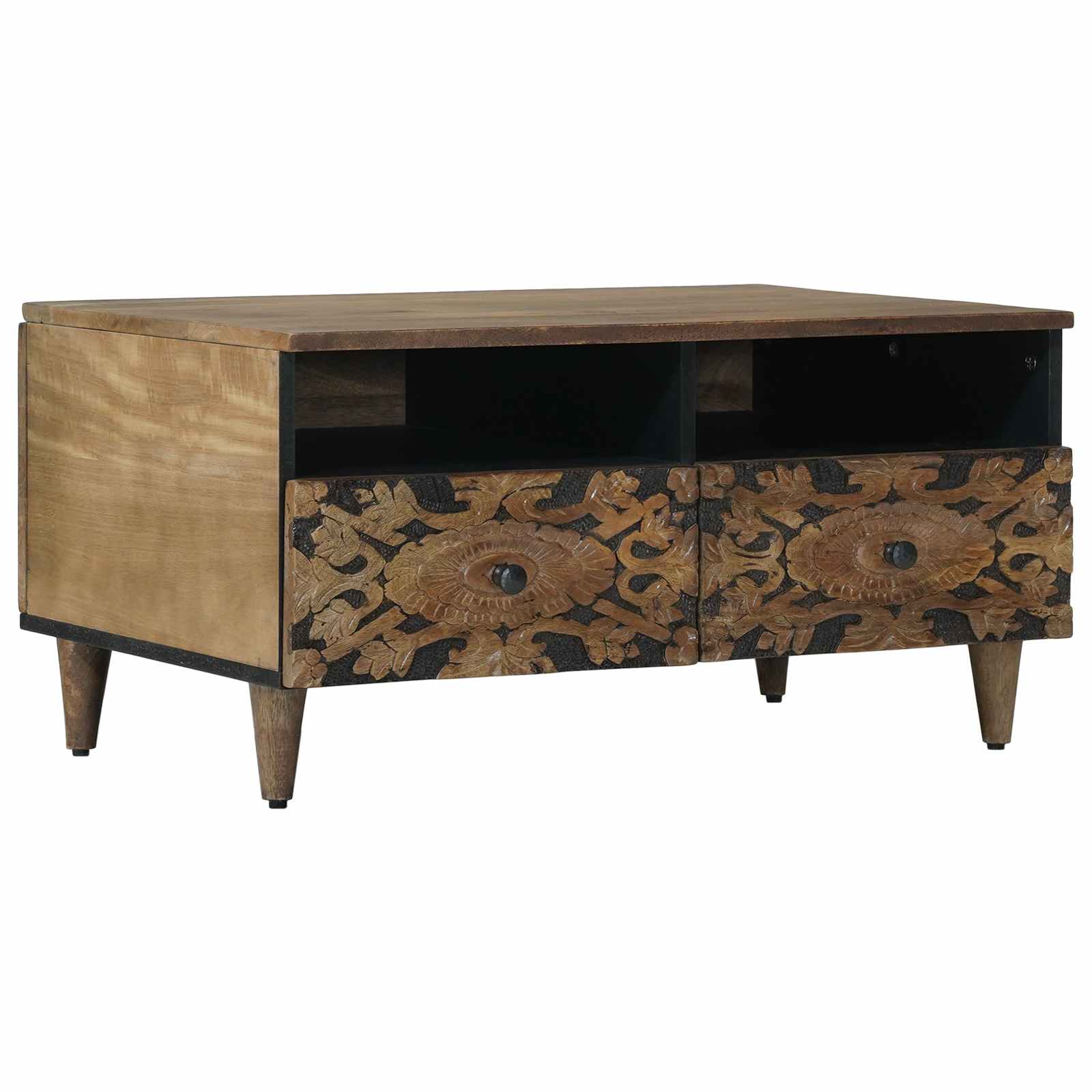 Galda kafijas brūns 80 x 54 x 40 cm Masīvs mango koks