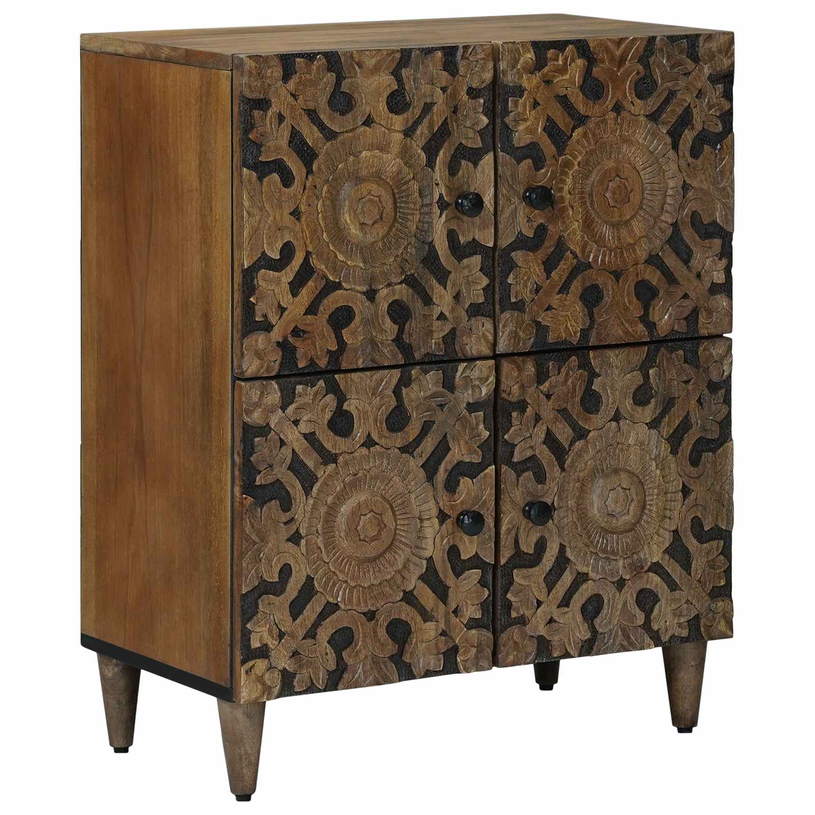 Kabalas su saugykla Ruda 60 x 33,5 x 75 cm Kietas mango medis