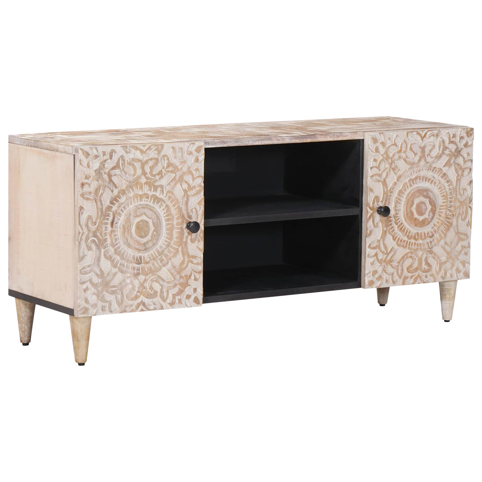 TV cabinet with storage White 105 x 33.5 x 46 cm