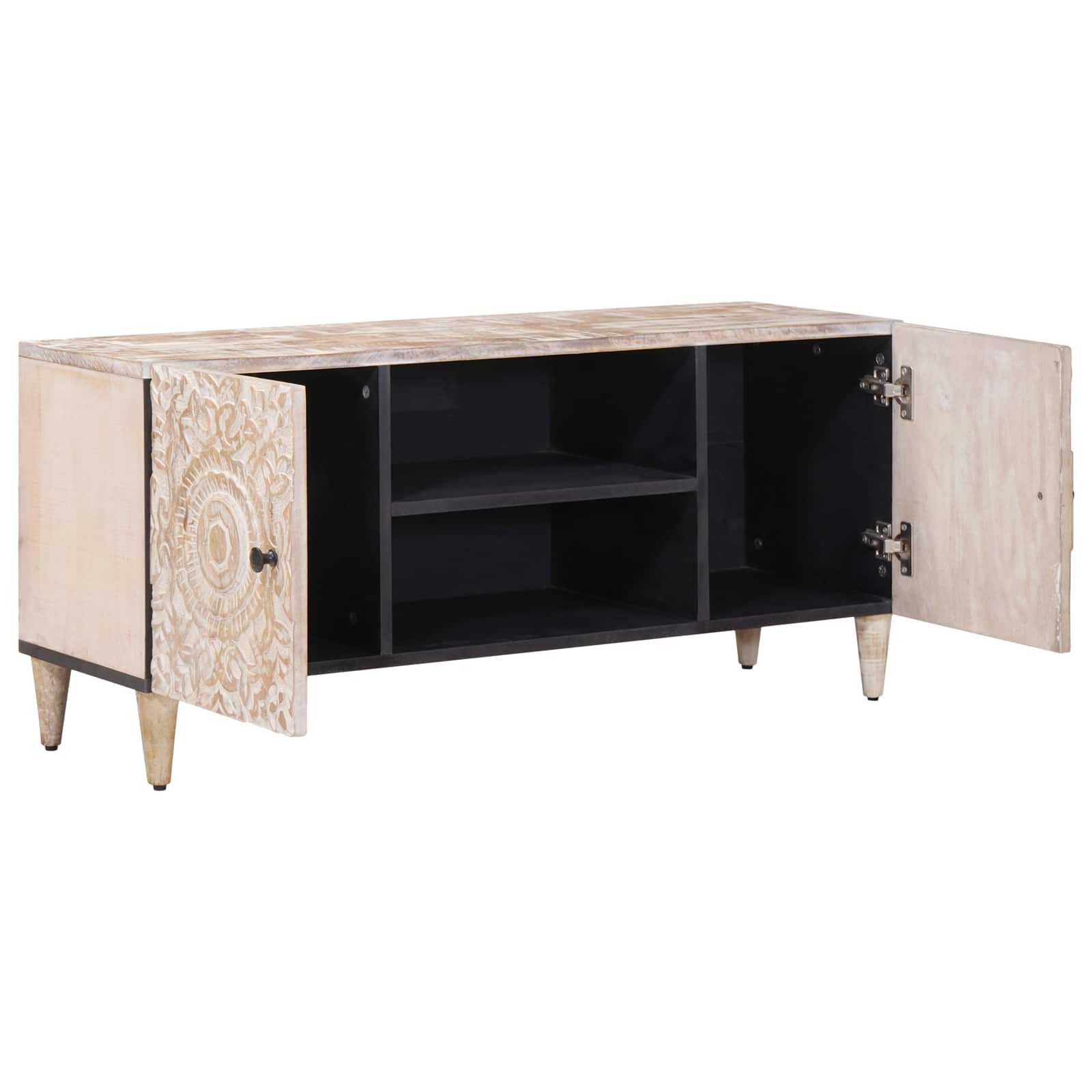 TV cabinet with storage White 105 x 33.5 x 46 cm