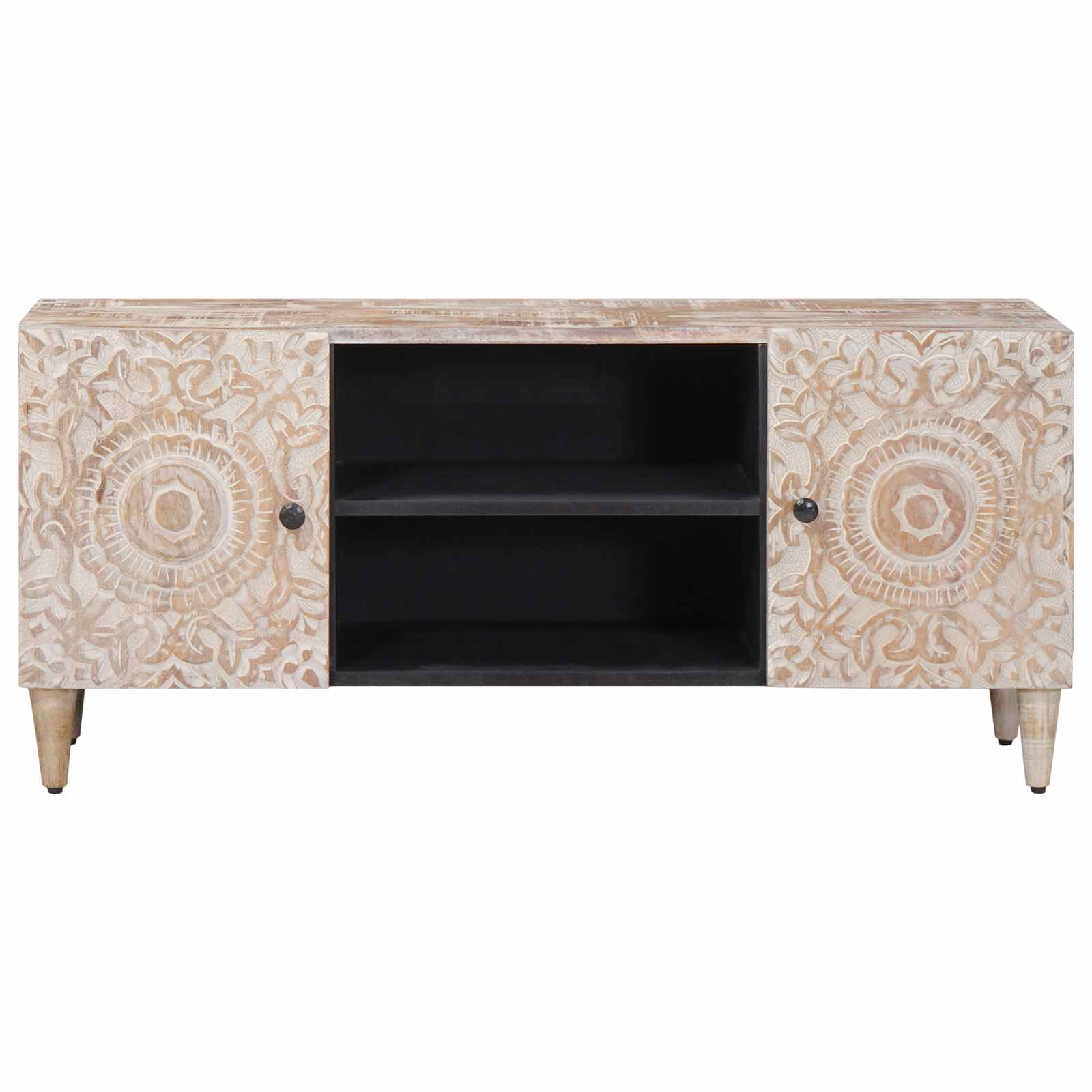 TV cabinet with storage White 105 x 33.5 x 46 cm