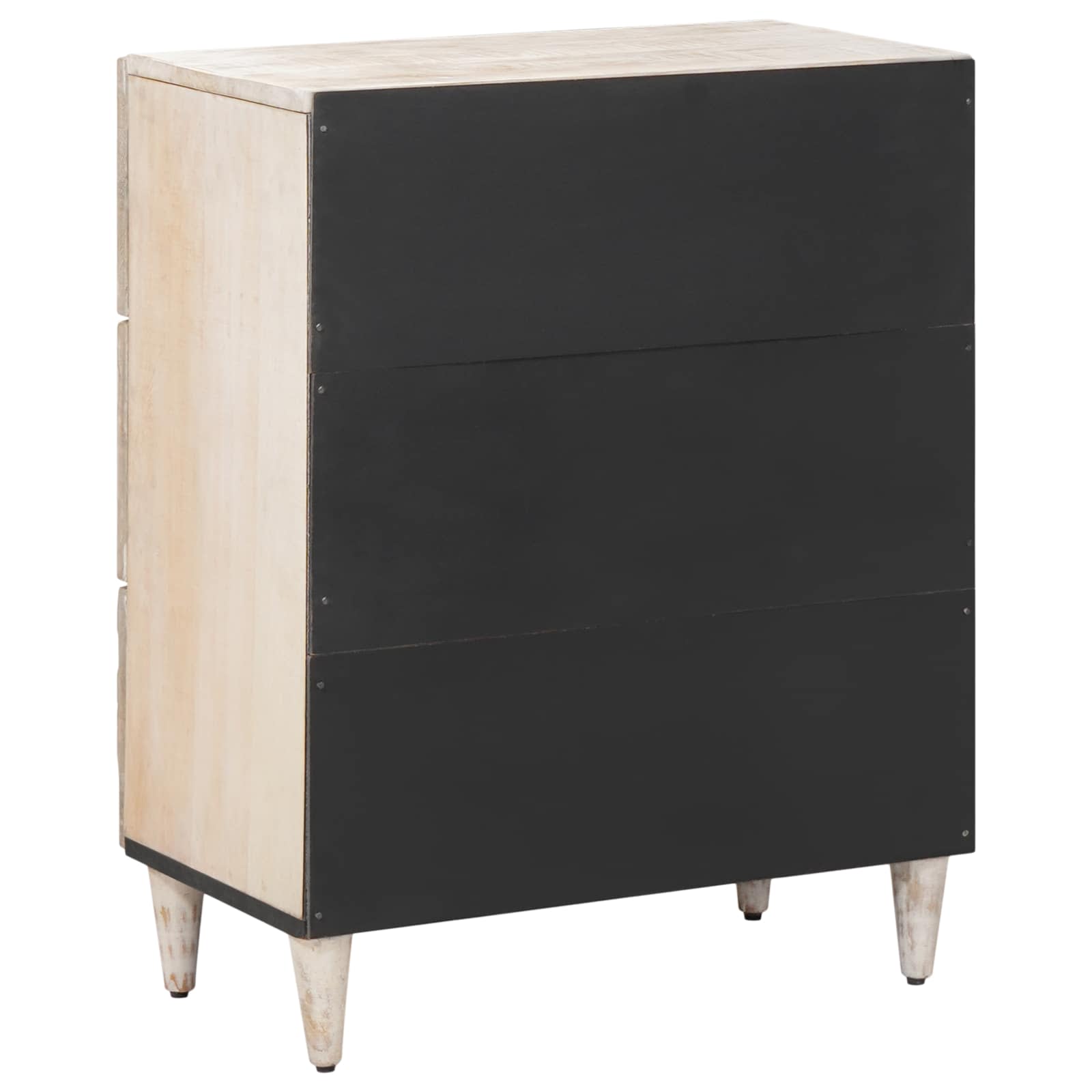 Sandėliavimo komodas Balta 60 x 33,5 x 75 cm Kietas mango medis