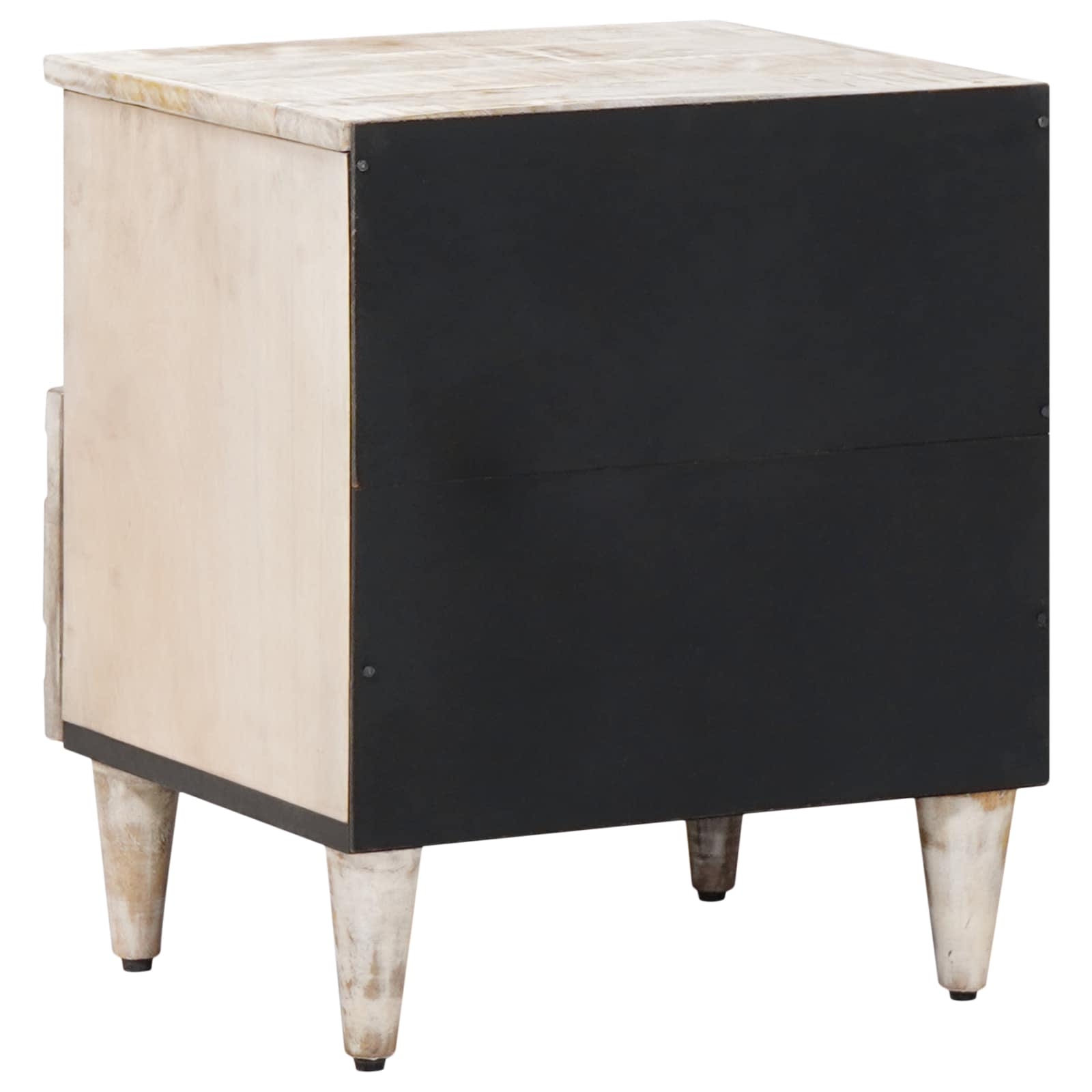 Lovos spintelė Balta 40 x 33 x 46 cm Kietas mango medis