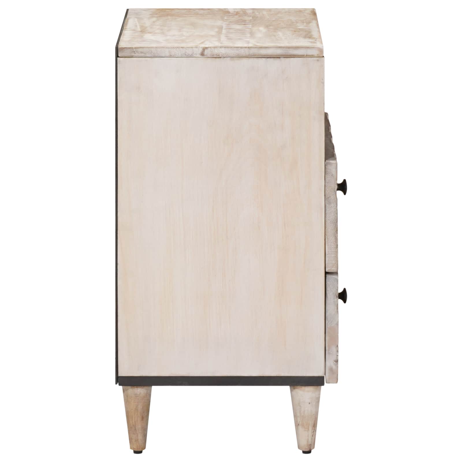 Lovos spintelė Balta 50 x 33 x 60 cm Kietas mango medis