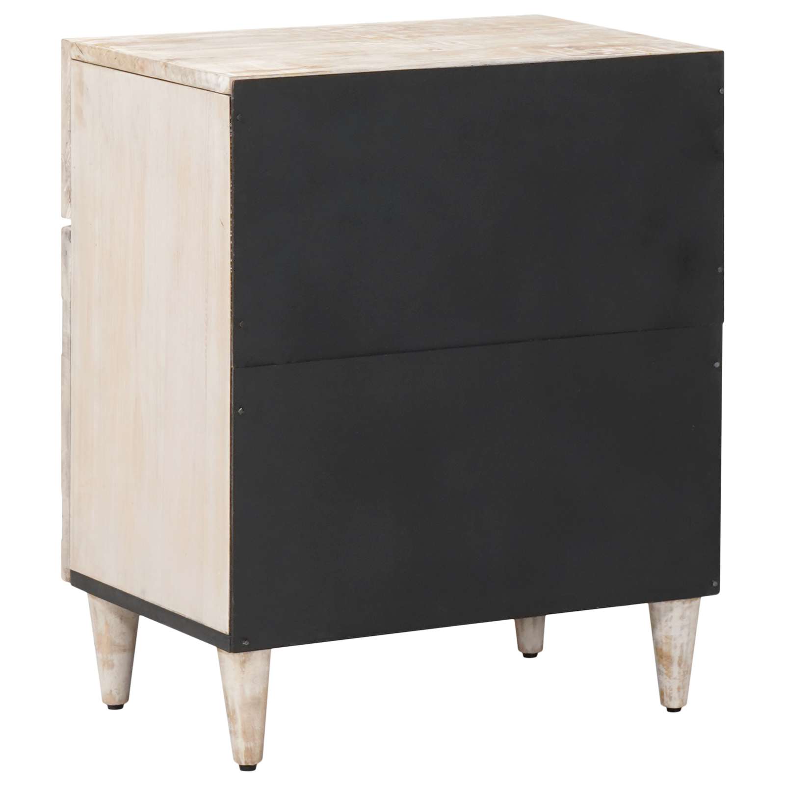 Bedside Cabinet White 50 x 33 x 60 cm Solid Mango Wood