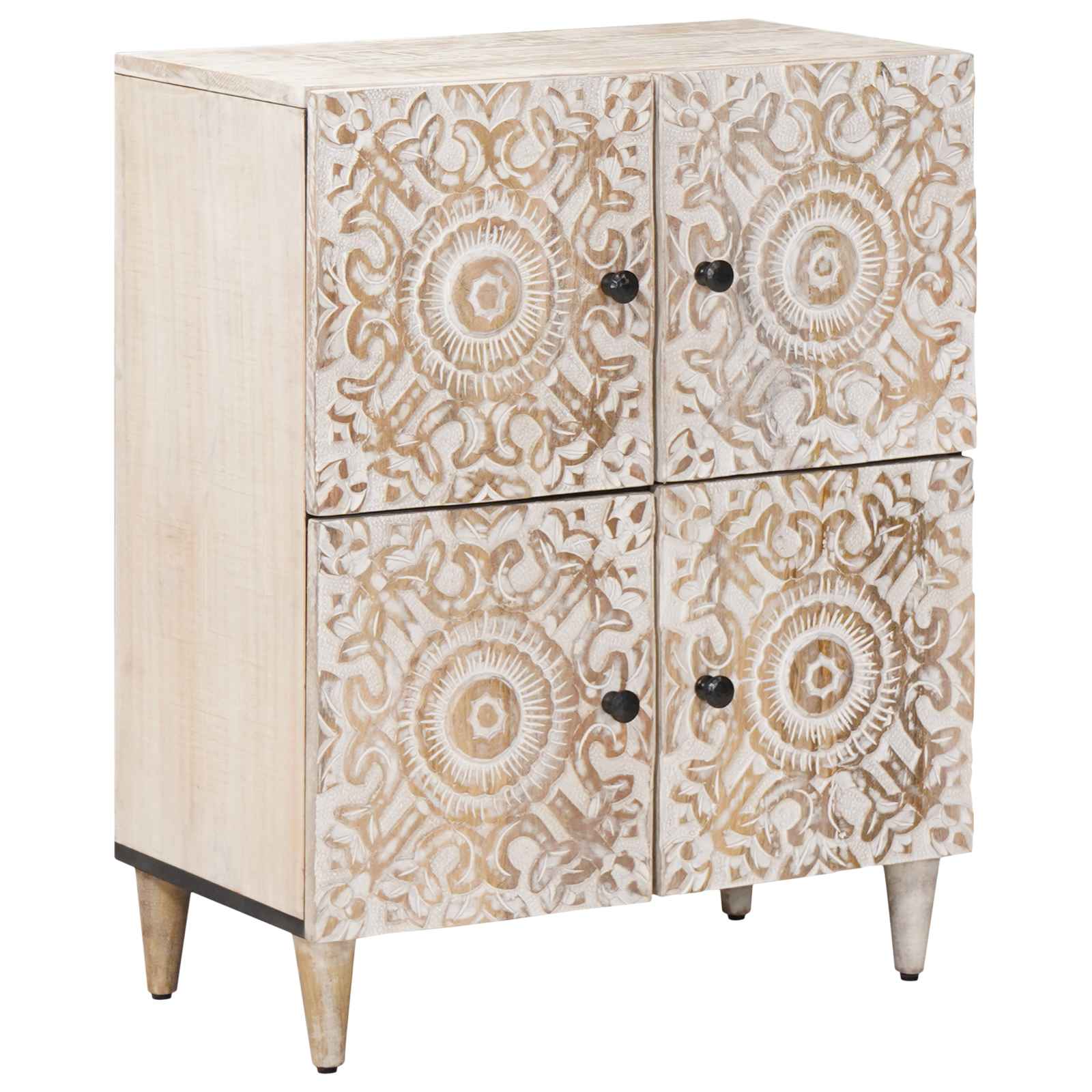 Konsole ar uzglabāšanu Balta 60 x 33,5 x 75 cm Ciets mango koks