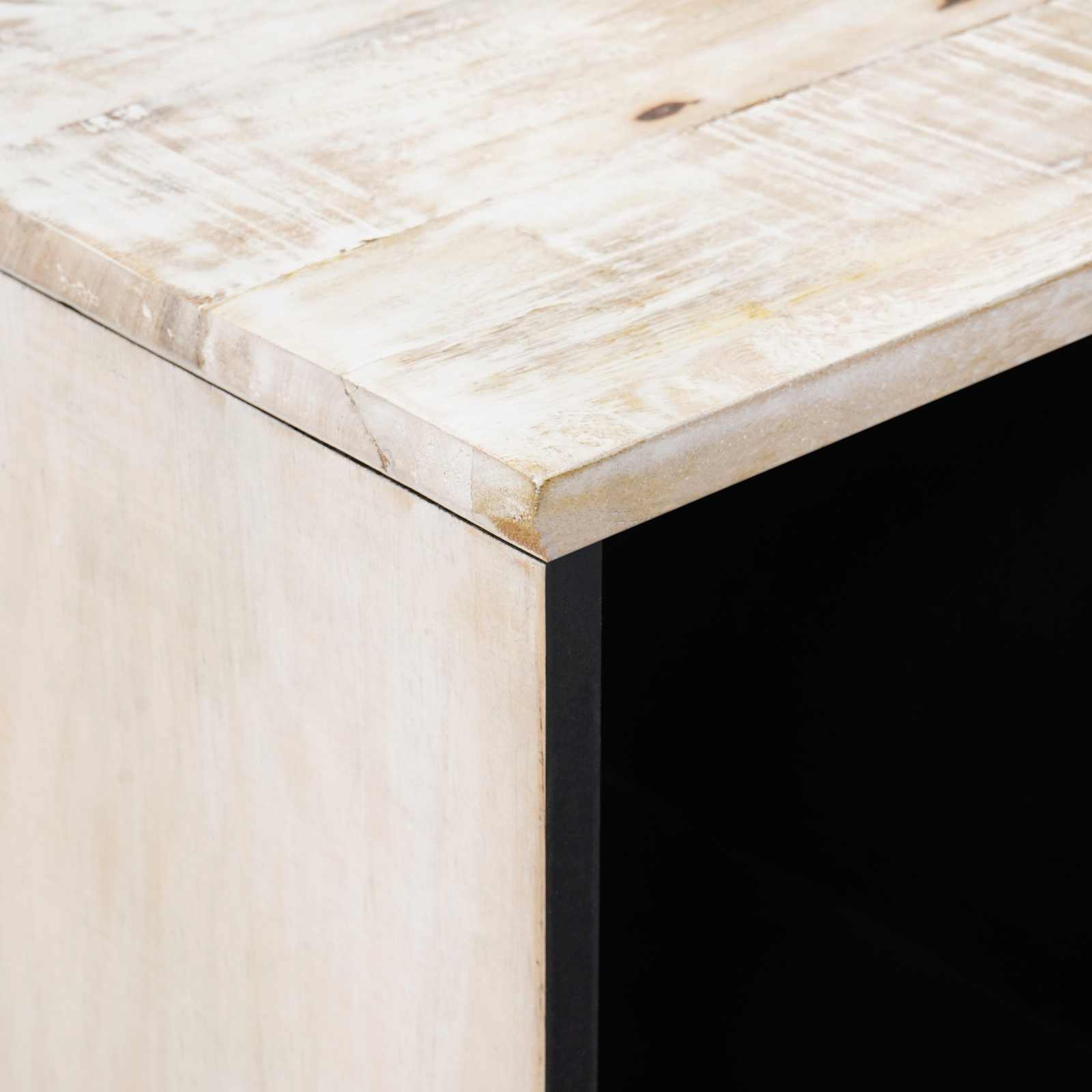 Kabalas ar glabātuvi Balts 80 x 33,5 x 75 cm Ciets mango koks