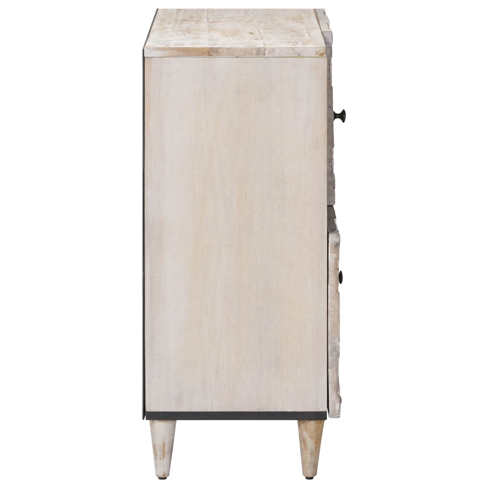 Kabalas ar glabātuvi Balts 80 x 33,5 x 75 cm Ciets mango koks
