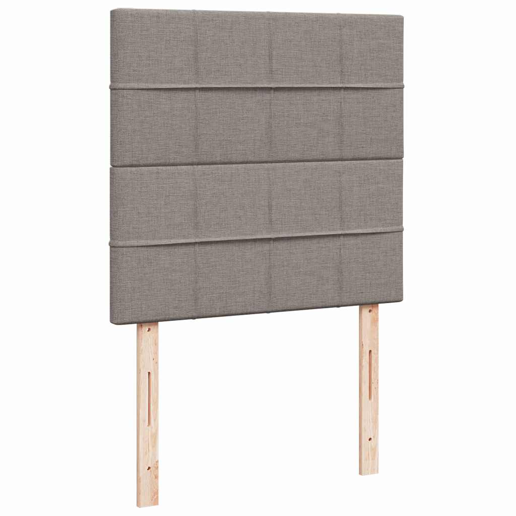 Osmanų lova su čiužiniu ir LED, taupe sp., 90x200cm, audinys