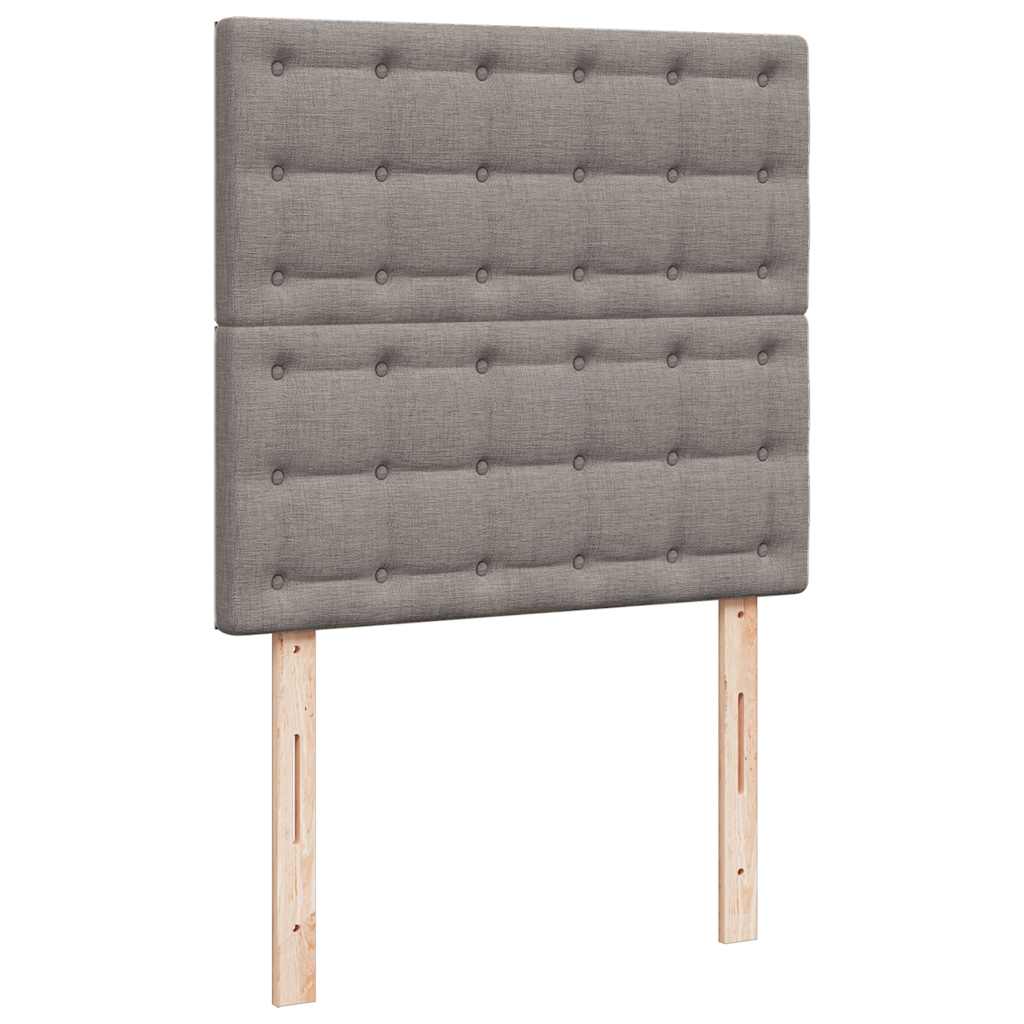 Osmaņu gultas rāmis ar matraci, taupe, 100x200cm, audums