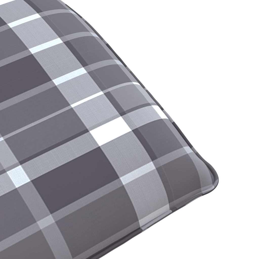 Sulankstomas saulės gultas, pilkas, languotas raštas, 175x54x8,5 cm, oksfordo audinys
