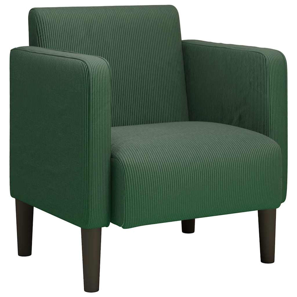 Sofos kėdė su porankiais, džiunglių žalia, 54cm velveto audinys
