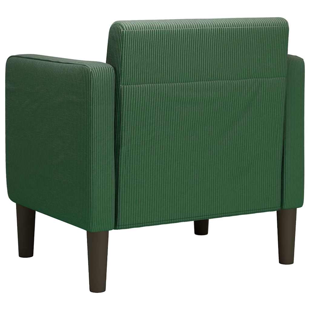 Sofos kėdė su porankiais, džiunglių žalia, 54cm velveto audinys