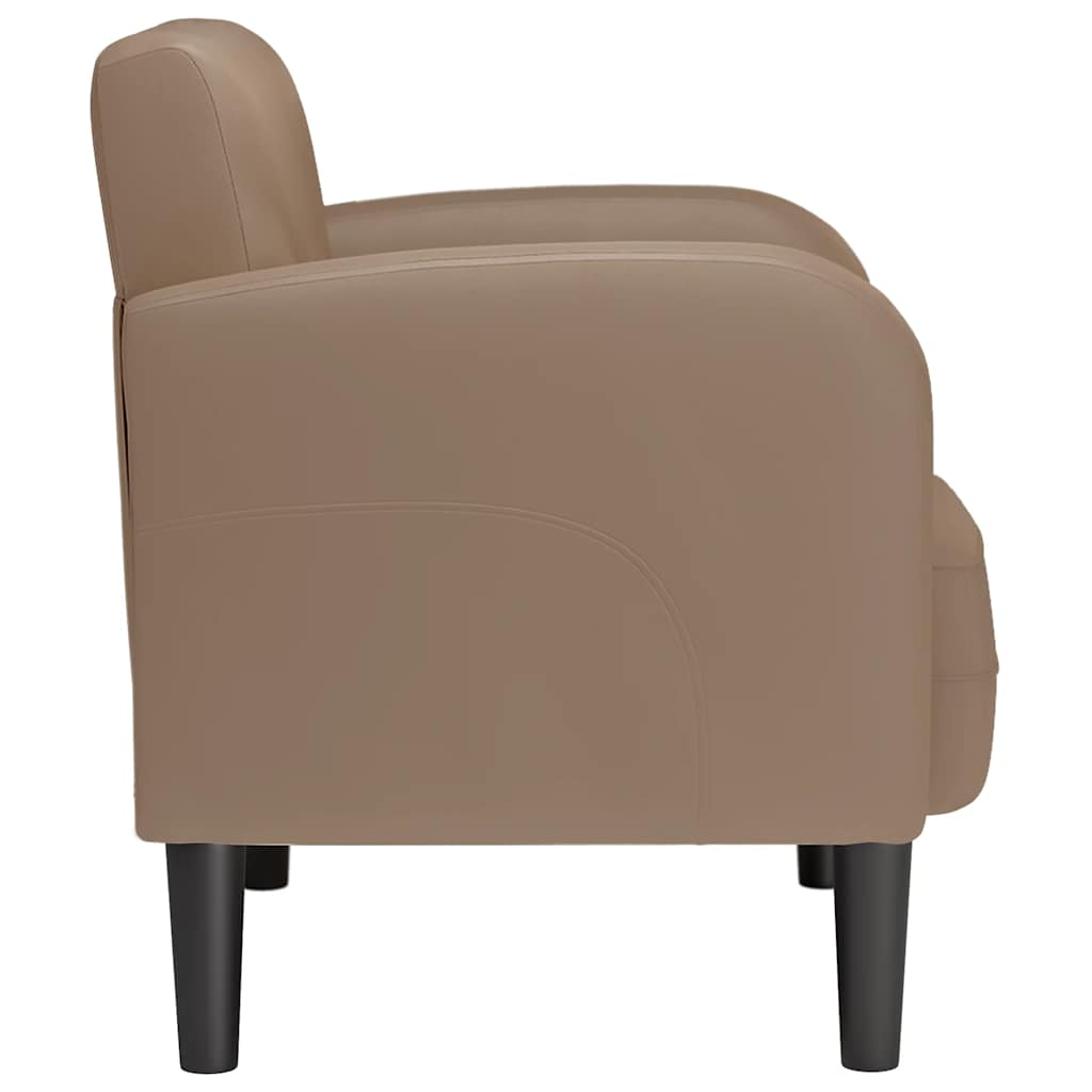 Dīvāna krēsls ar roku balstiem, kapučīno, 54cm, mākslīgā āda
