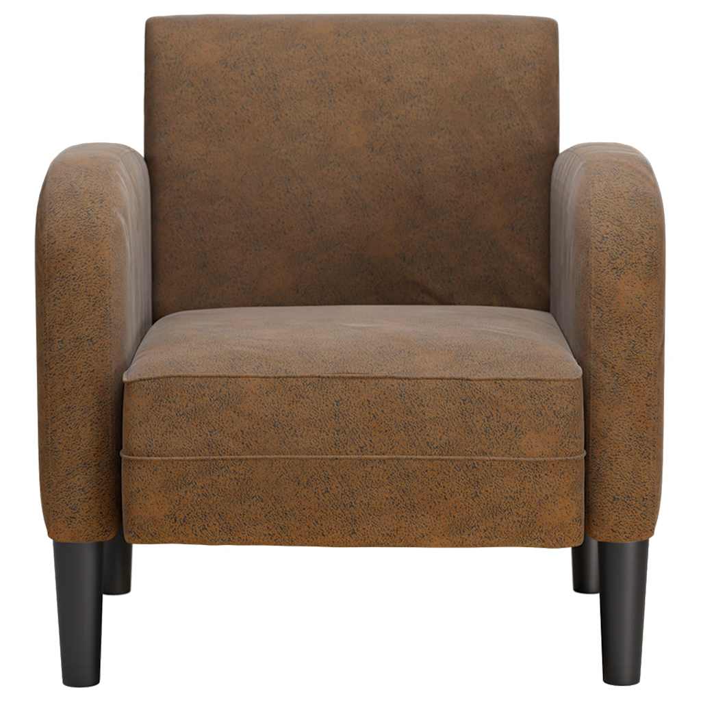 Armchair, brown, 54cm, artificial leather