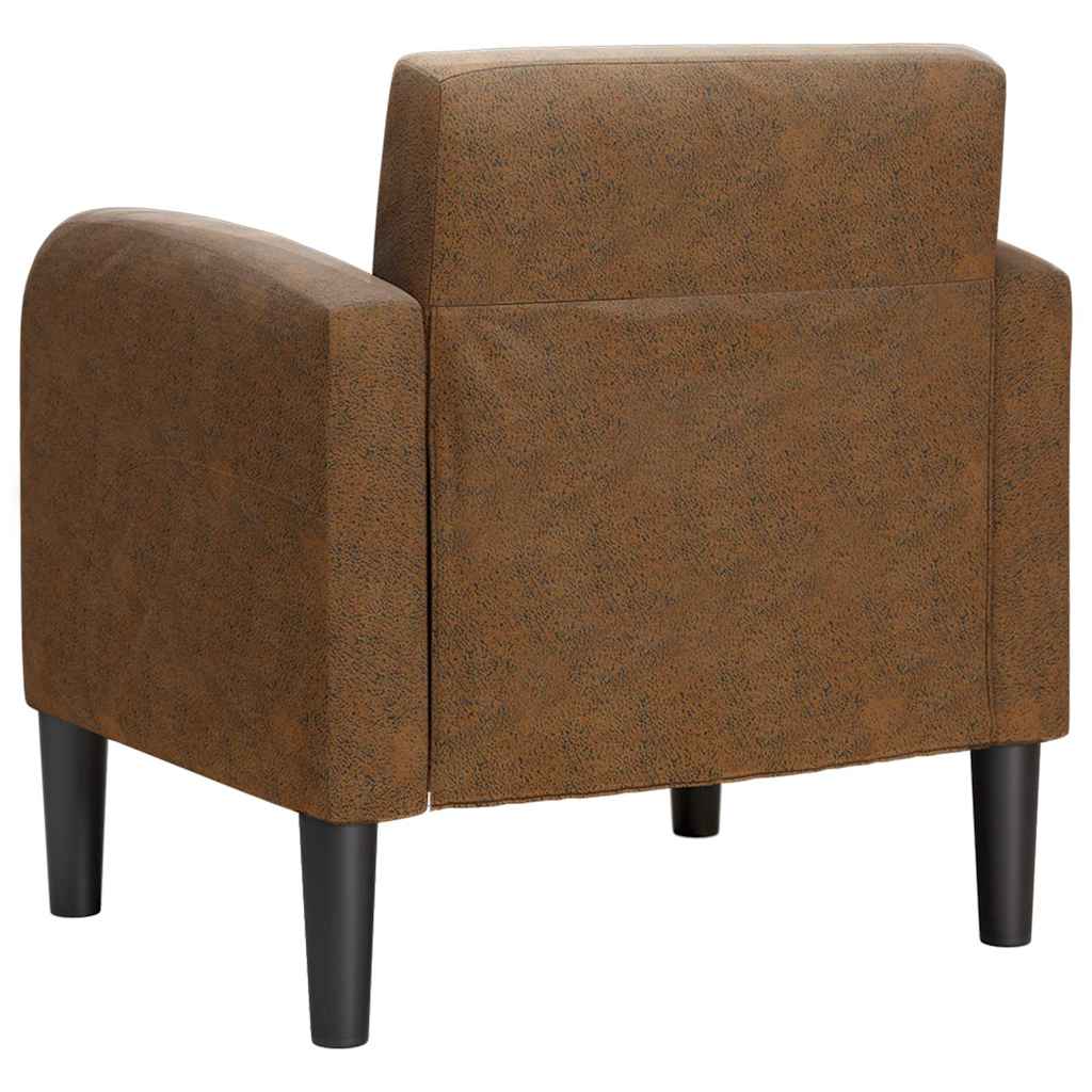 Armchair, brown, 54cm, artificial leather