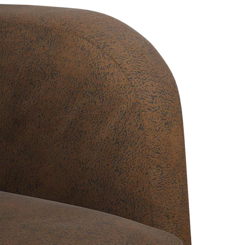 Armchair, brown, 54cm, artificial leather