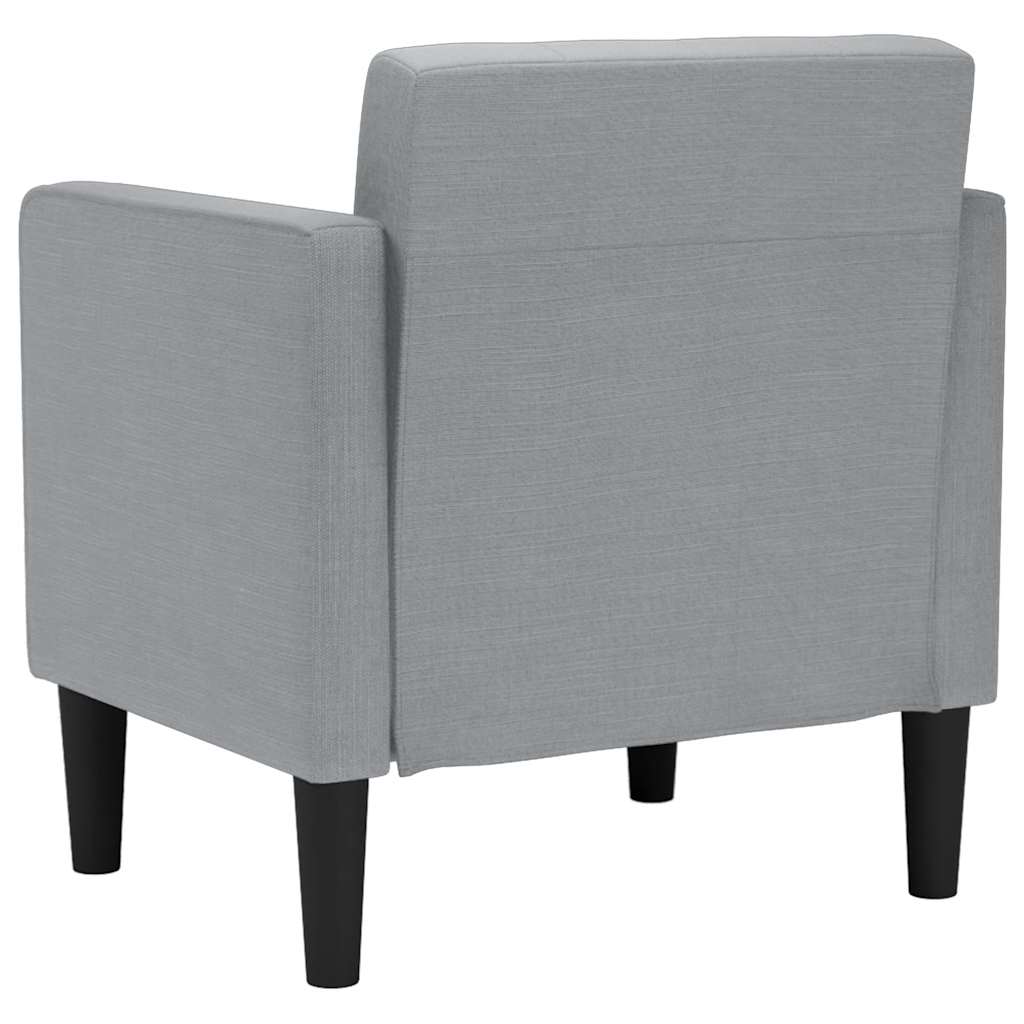 Sofa-kėdė su porankiais, šviesiai pilka, 53 cm, audinys