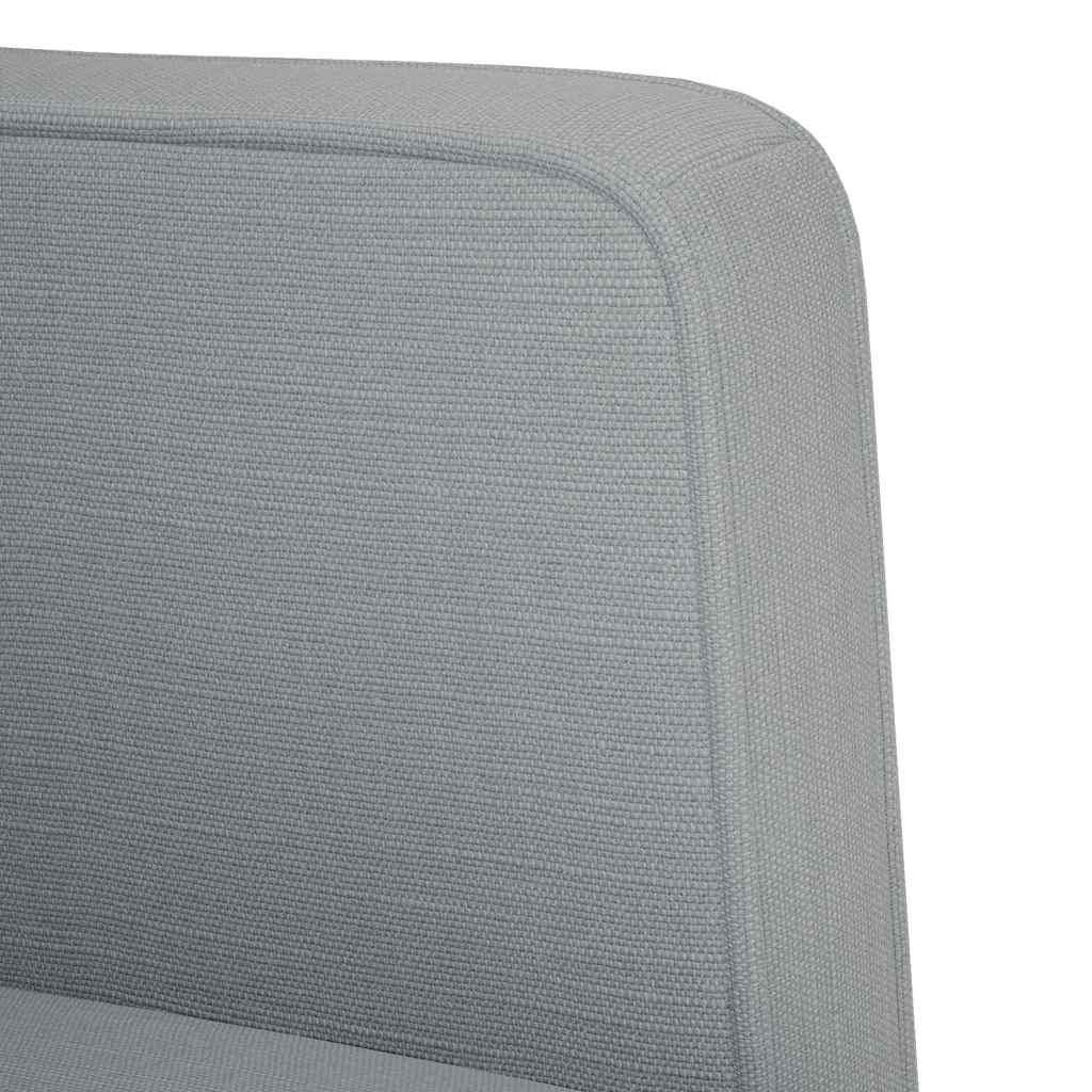 Sofa-kėdė su porankiais, šviesiai pilka, 53 cm, audinys