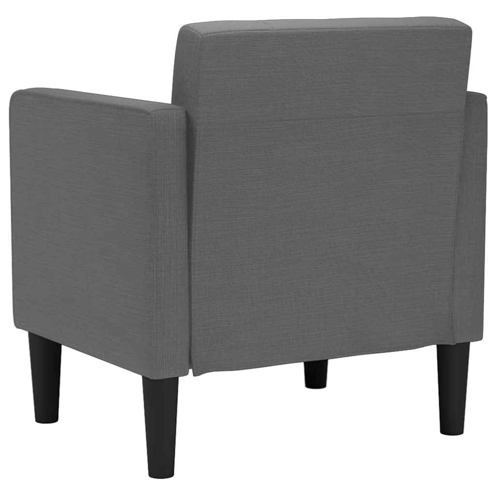 Sofa-kėdė su porankiais, tamsiai pilka, 53 cm, audinys