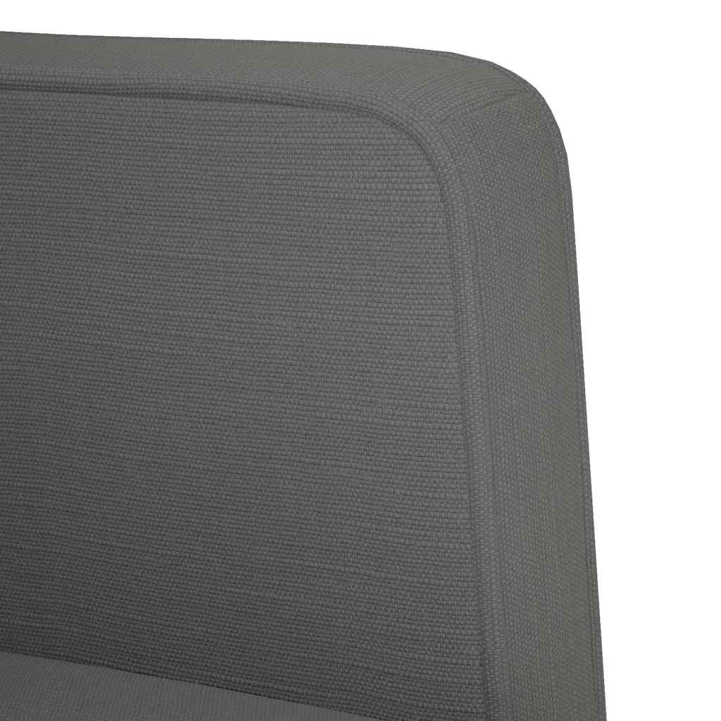 Sofa-kėdė su porankiais, tamsiai pilka, 53 cm, audinys