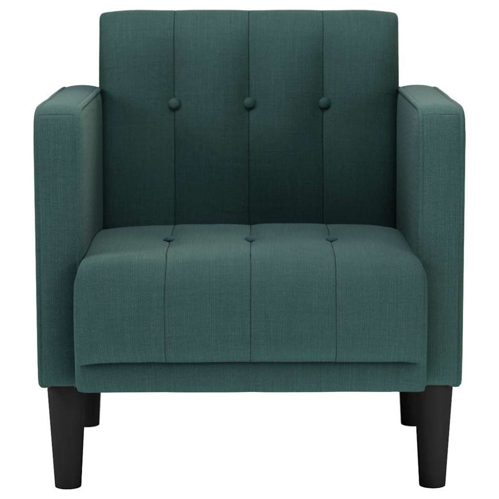 Sofa-kėdė su porankiais, tamsiai žalia, 53 cm, audinys