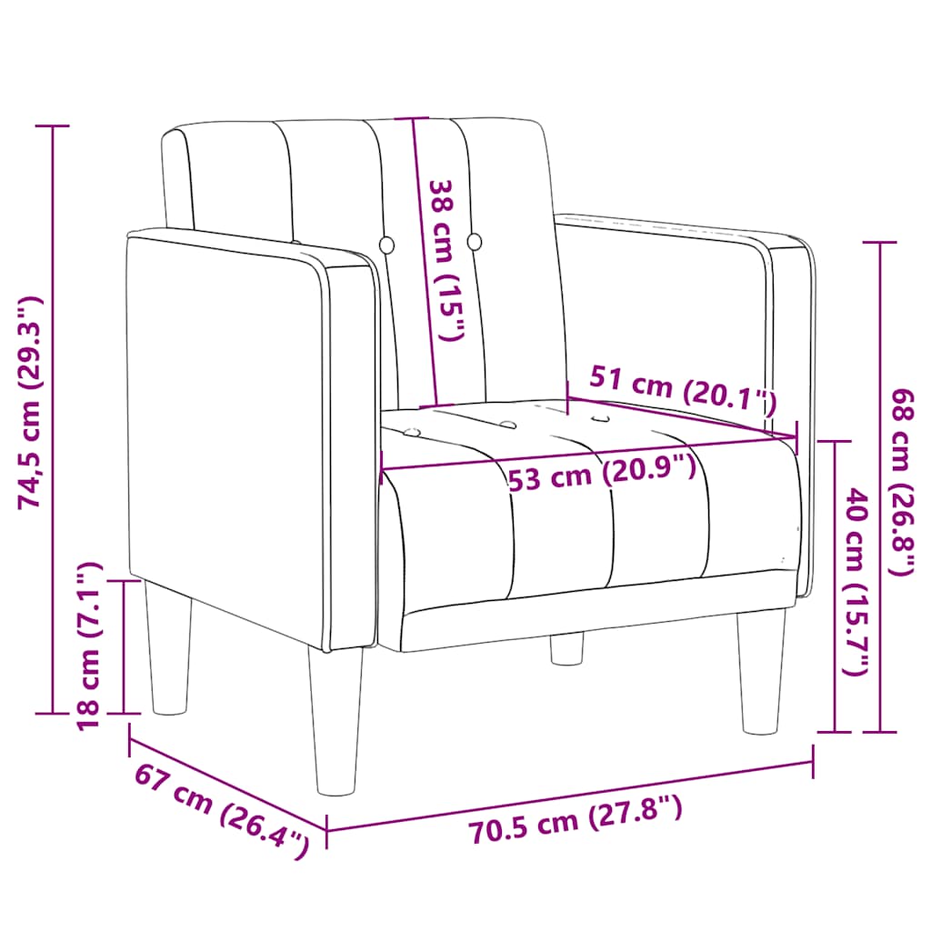 Sofa-kėdė su porankiais, tamsiai žalia, 53 cm, audinys