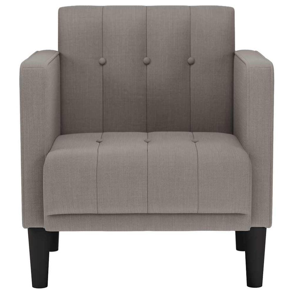 Sofa-kėdė su porankiais, pilkai ruda, 53 cm, audinys