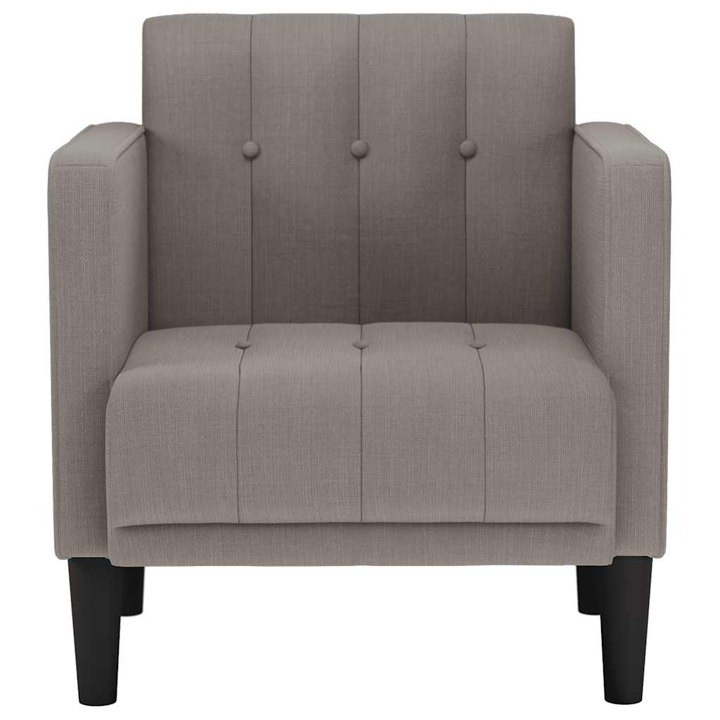 Sofa-kėdė su porankiais, pilkai ruda, 53 cm, audinys