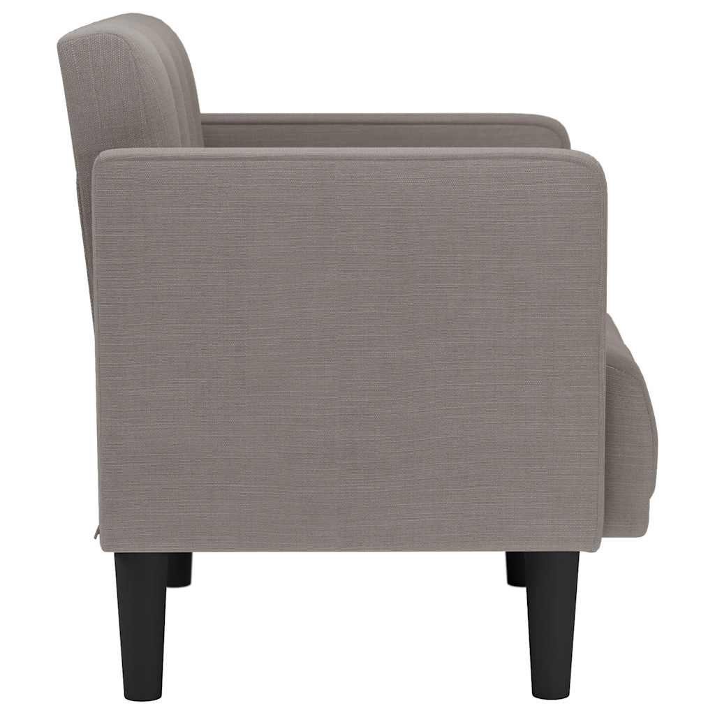Sofa-kėdė su porankiais, pilkai ruda, 53 cm, audinys