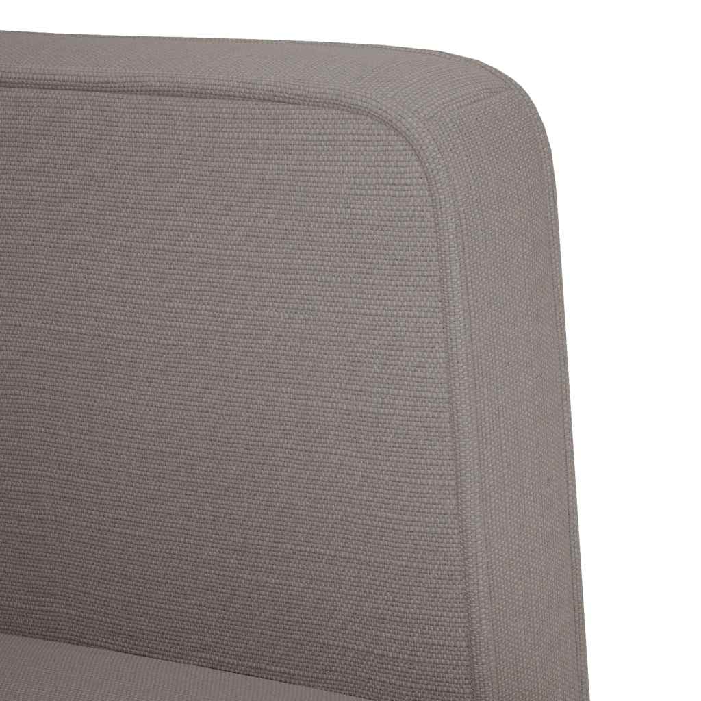 Sofa-kėdė su porankiais, pilkai ruda, 53 cm, audinys