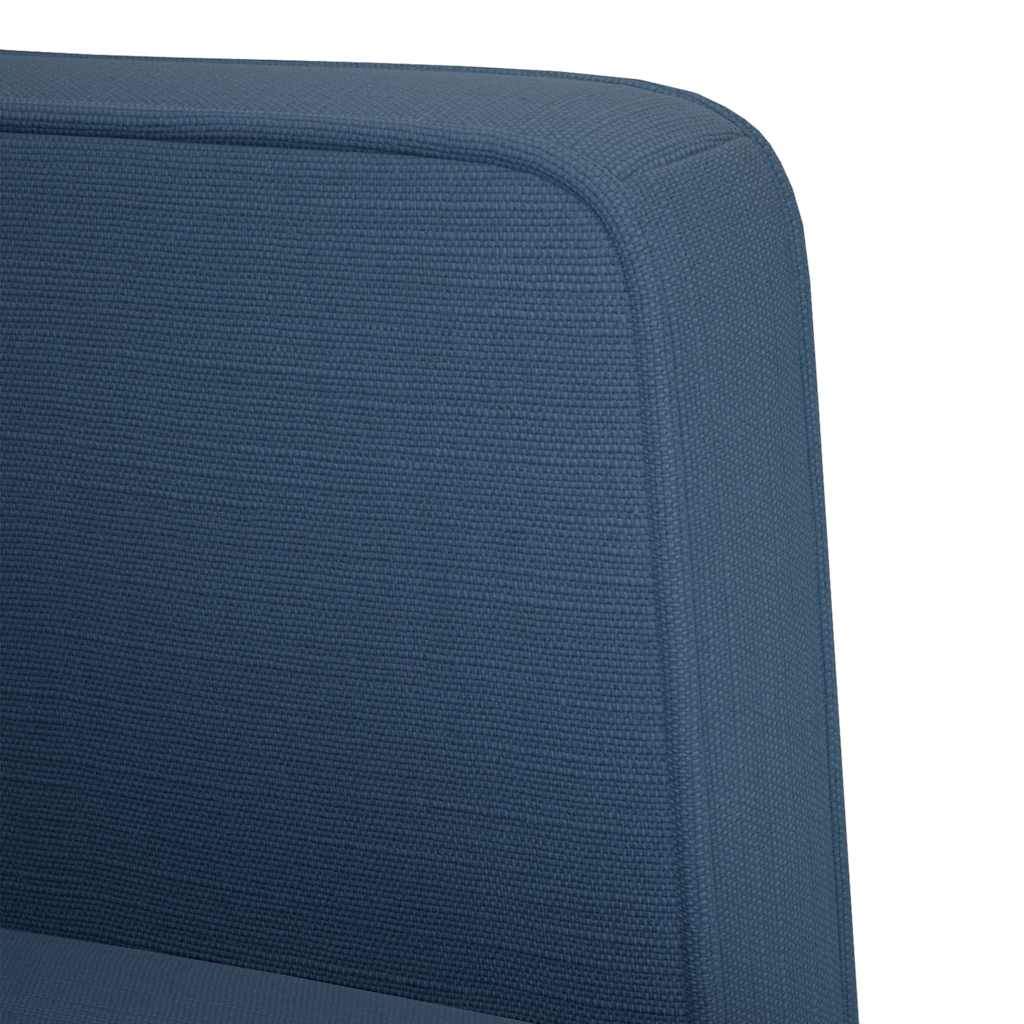 Sofa-kėdė su porankiais, mėlyna, 53 cm, audinys